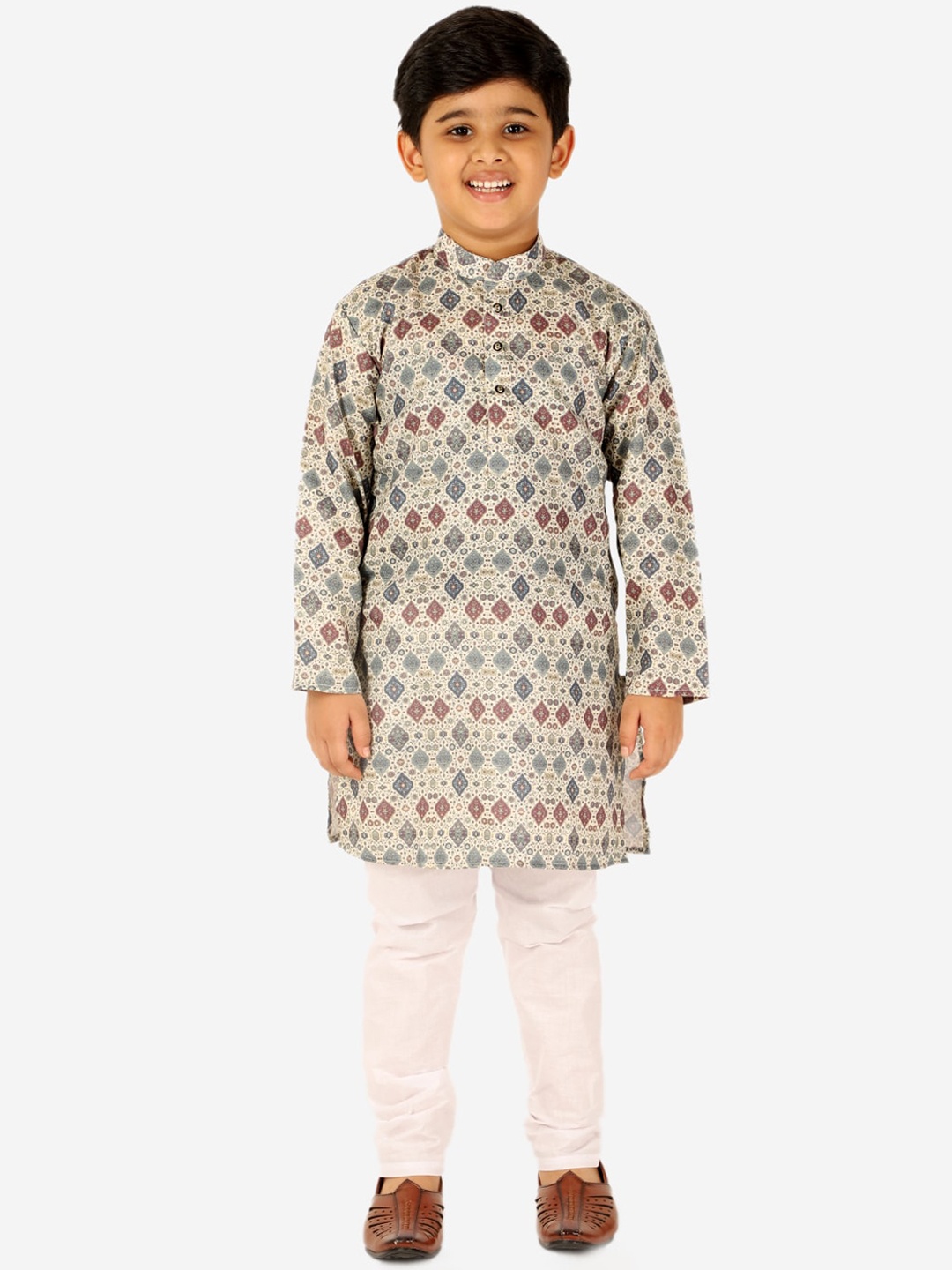 

Pro-Ethic STYLE DEVELOPER Boys Blue Ethnic Motifs Printed Kurta with Pyjamas