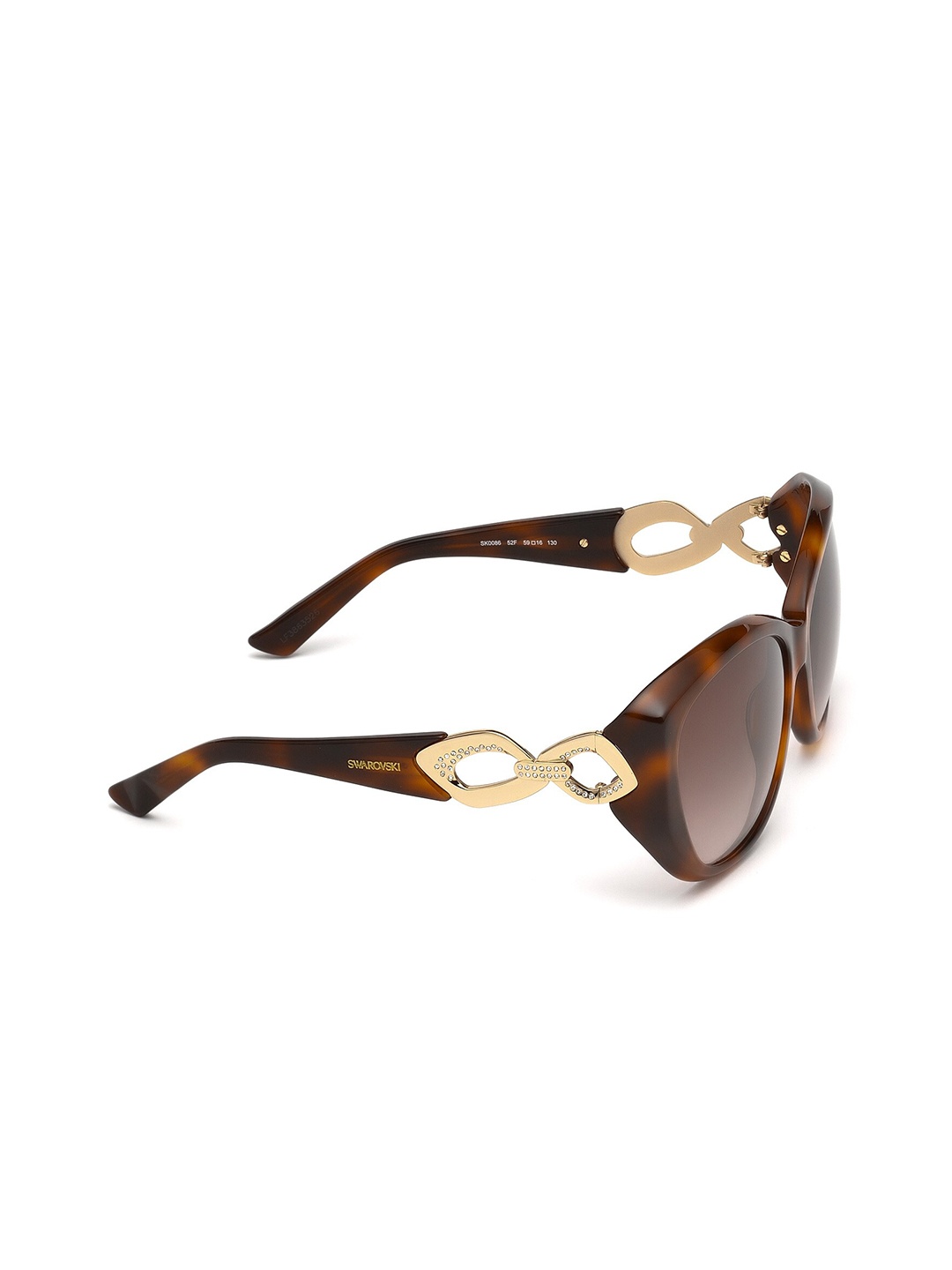 

SWAROVSKI Women Brown Sunglasses SK0086 59 52F-Brown