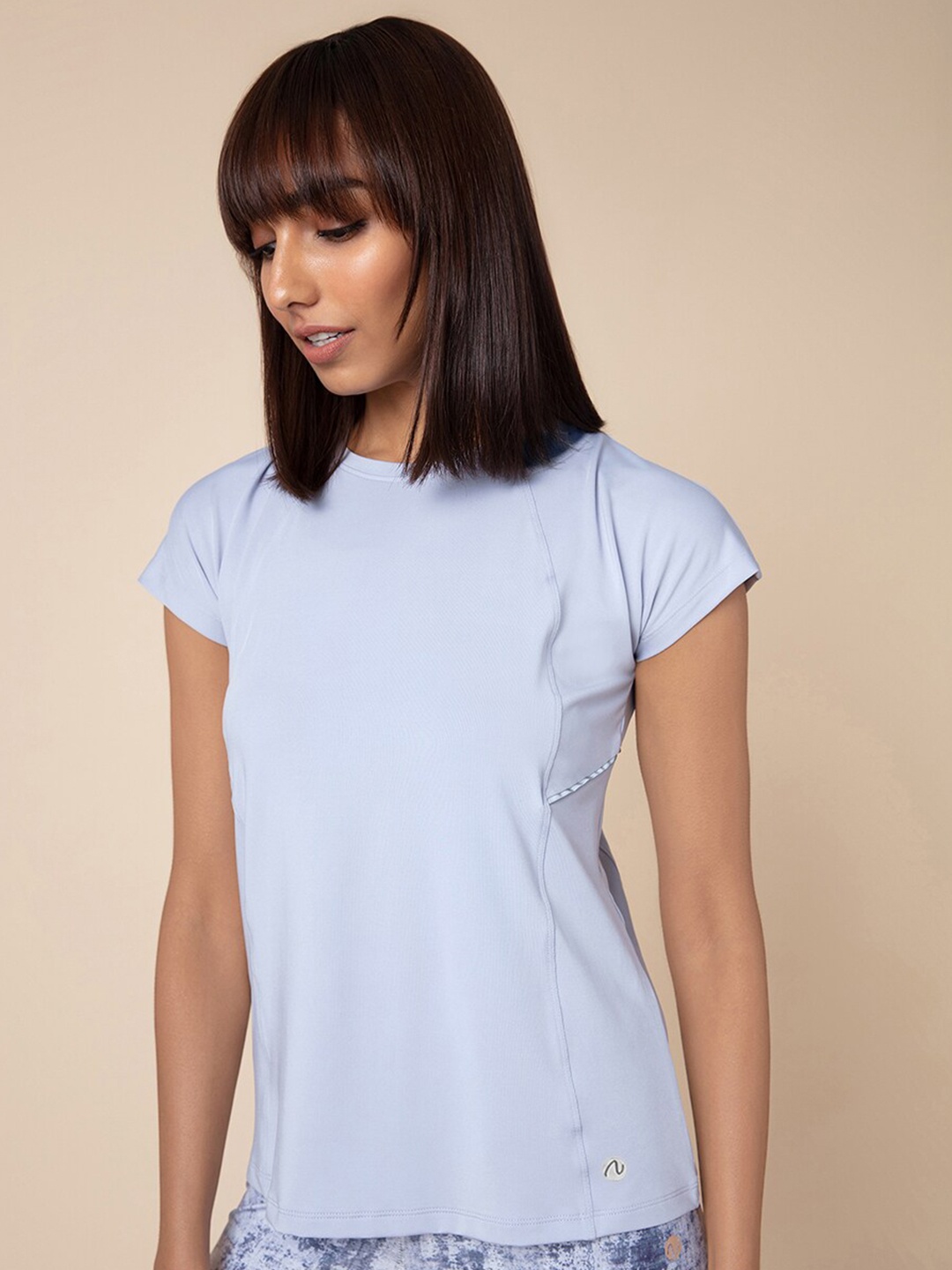 

Nykd Women Blue Solid T-shirt