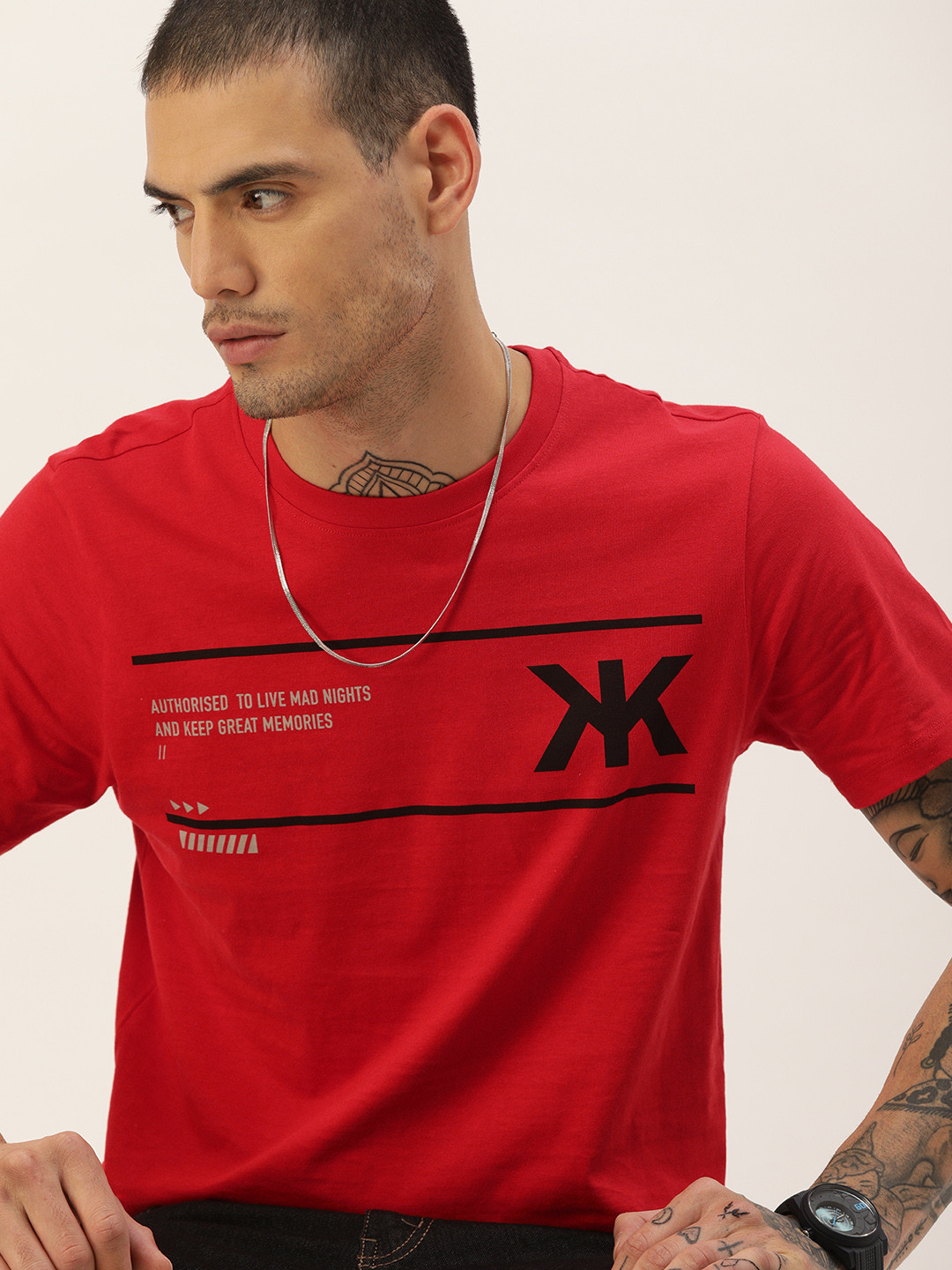 

Kook N Keech Men Red Typography Rafael Nadal Printed T-shirt