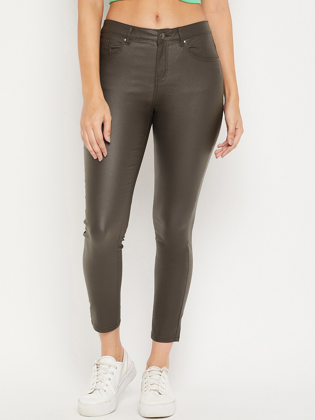 

Madame Women Olive Green Stretchable Jeans