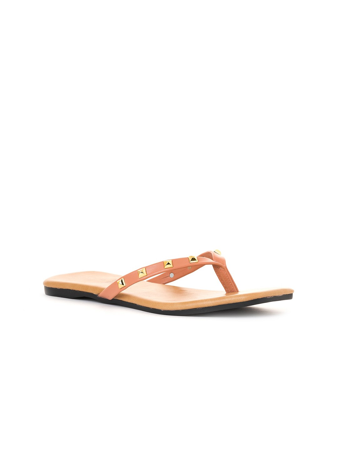 

Khadims Women Embellished T-Strap Flats, Pink