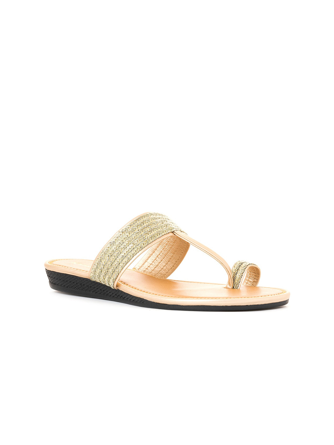 

Khadims Women Embellished Ethnic One Toe Flats, Beige