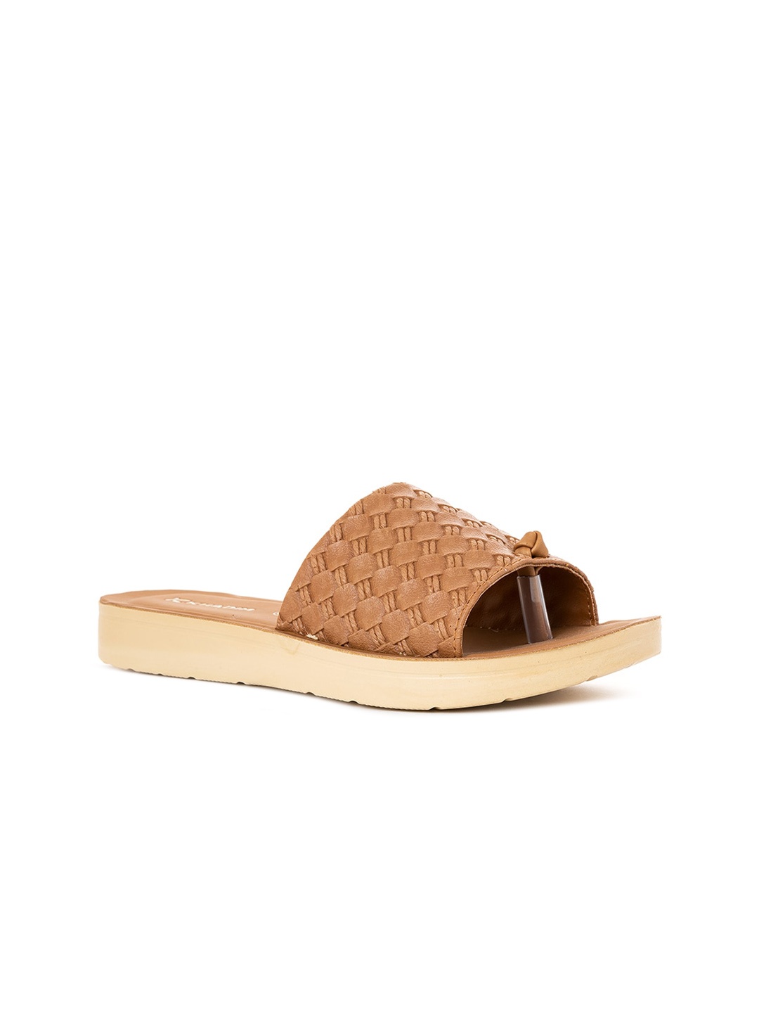 

Khadims Women Open Toe Flats, Brown