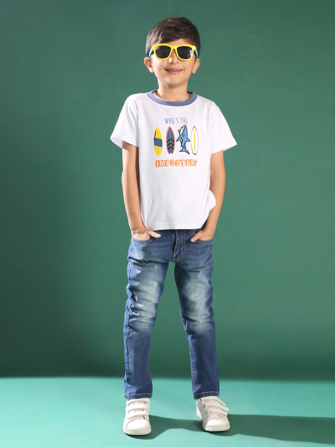 

TALES & STORIES Boys Blue Slim Fit Light Fade Stretchable Denim Jeans