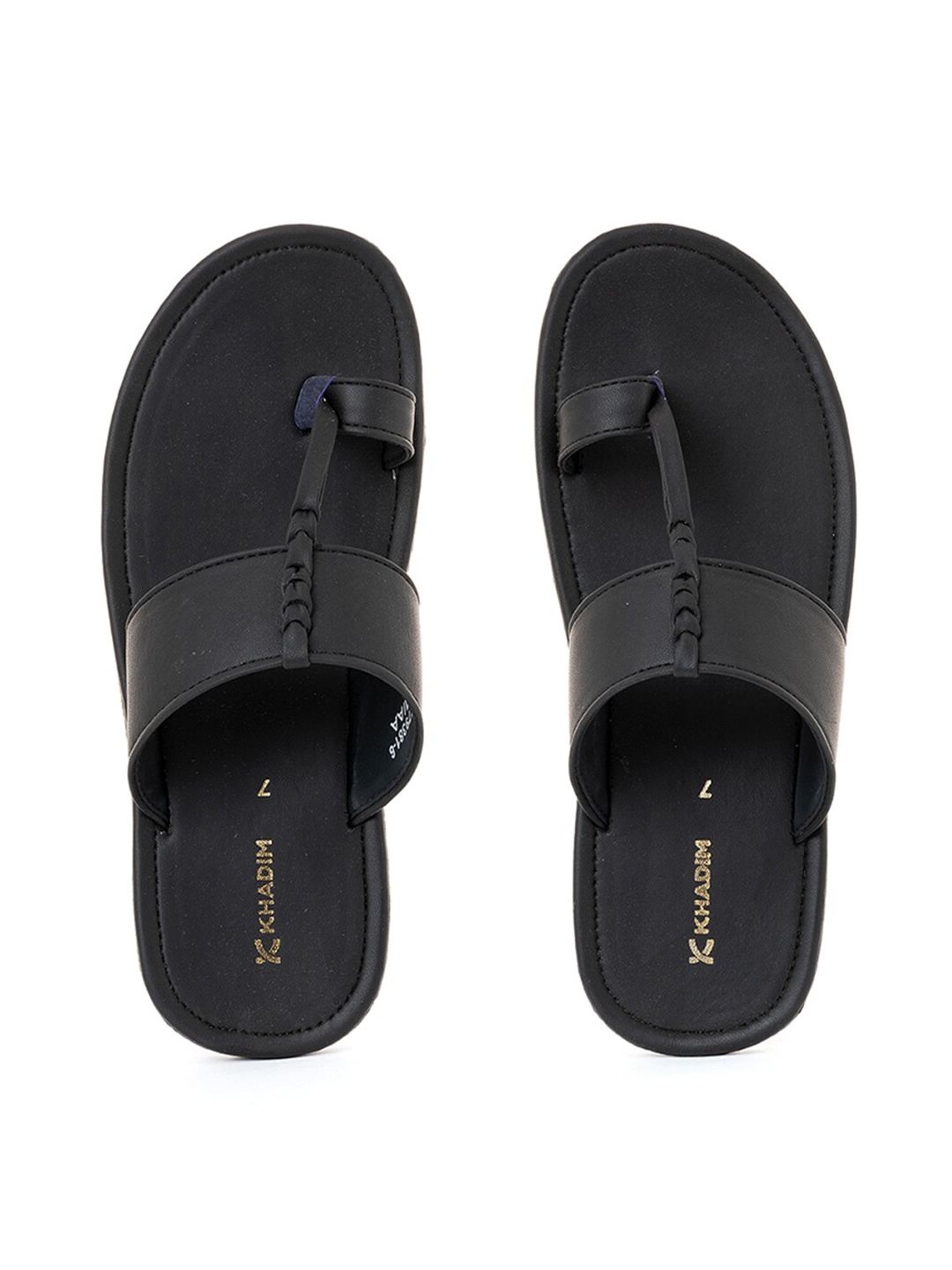 

Khadims Men Black Comfort Sandals