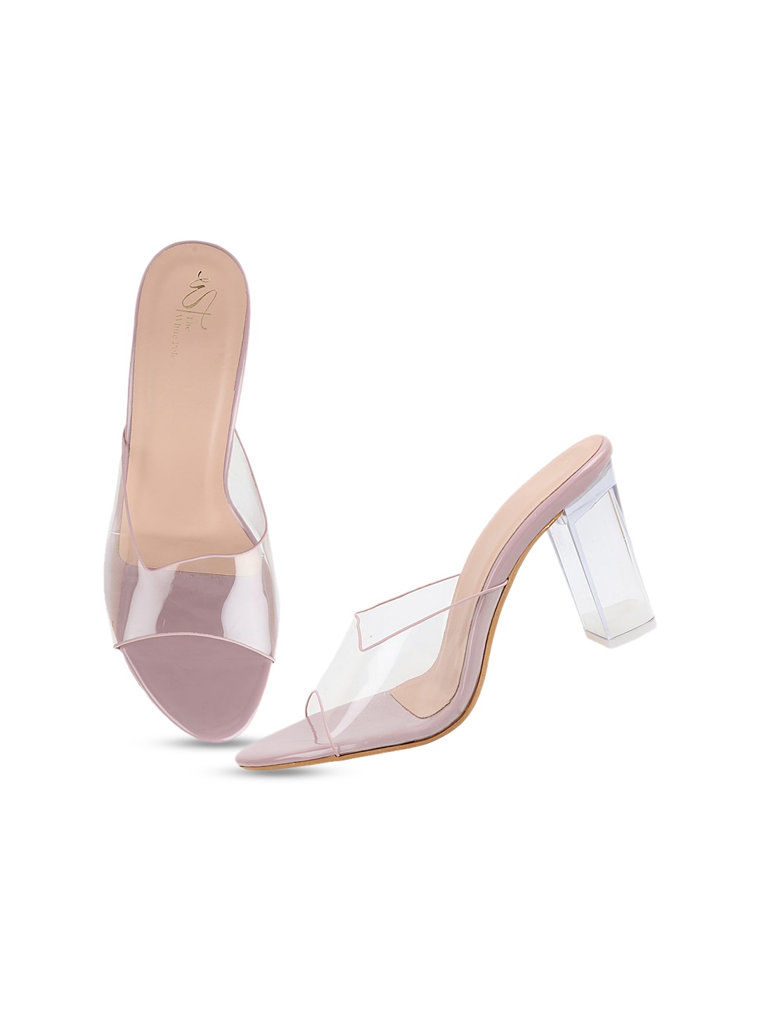 

THE WHITE POLE Party Block Heels, Purple