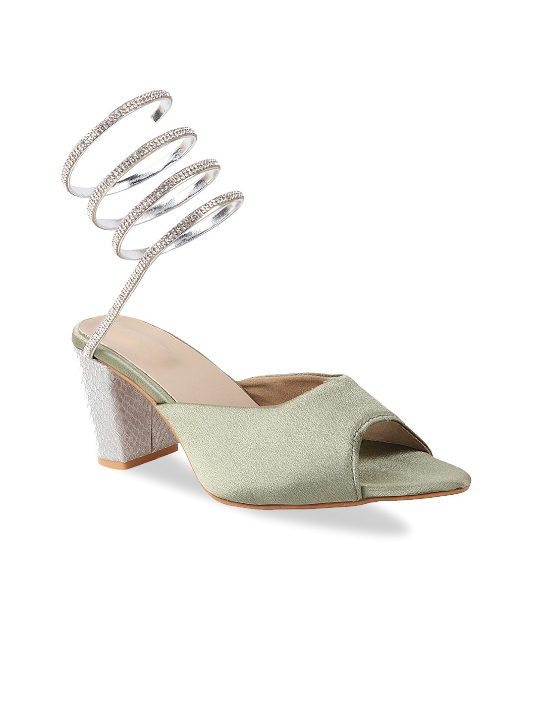 

THE WHITE POLE Party Block Pumps, Green