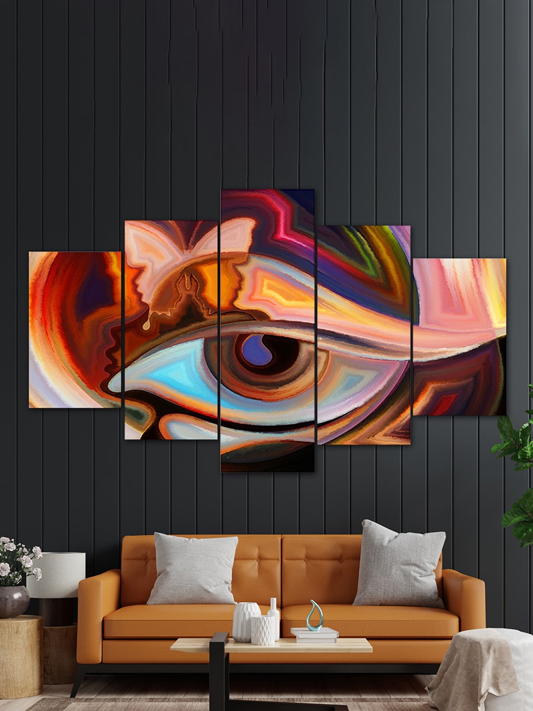 

Perpetual Multicolor Set Of 5 Painting 3d Scenery Wall Art, Multi