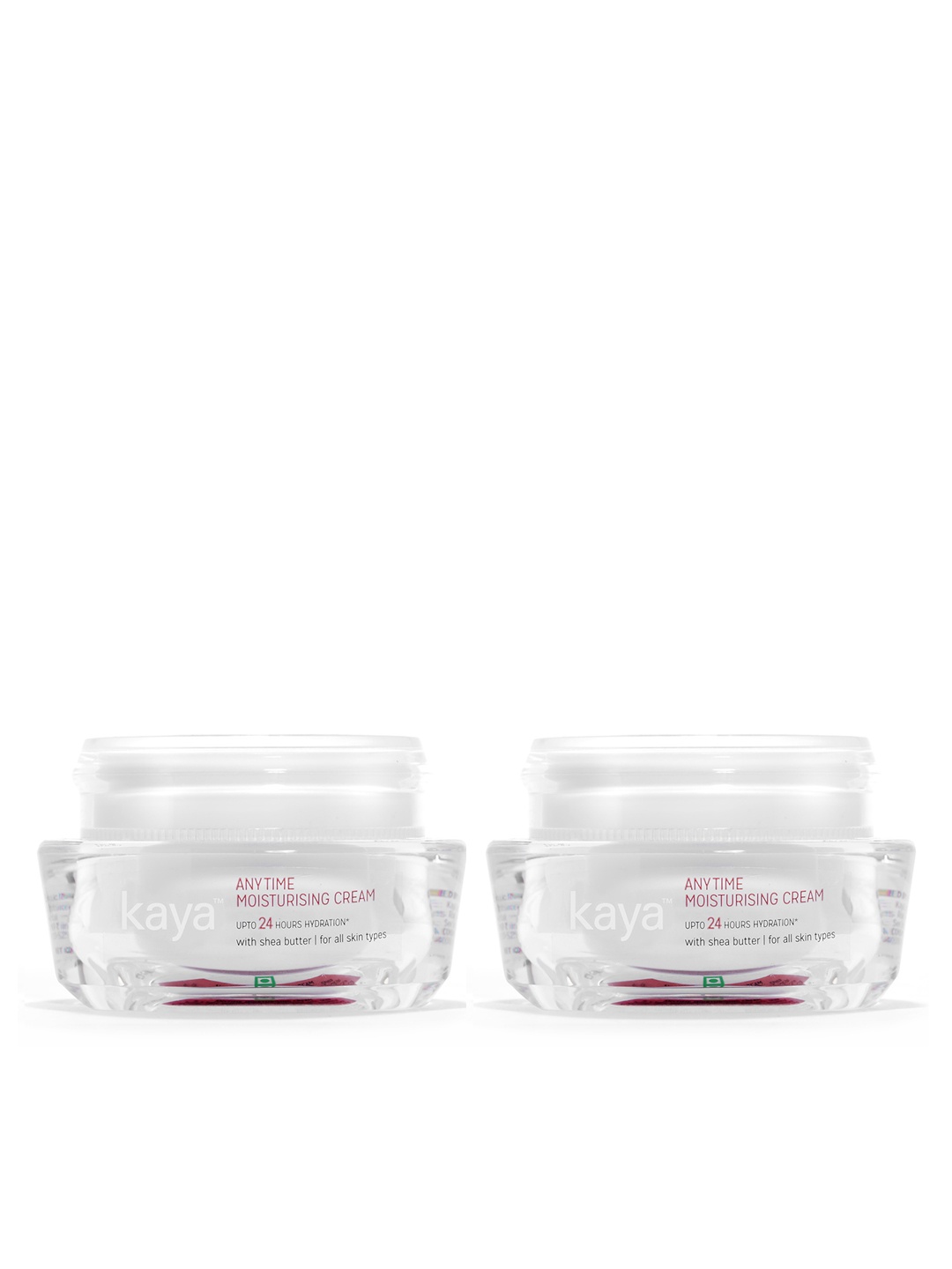 

Kaya Set of 2 Anytime Moisturising Cream with Moisture-Lock Formula - 50ml each, White