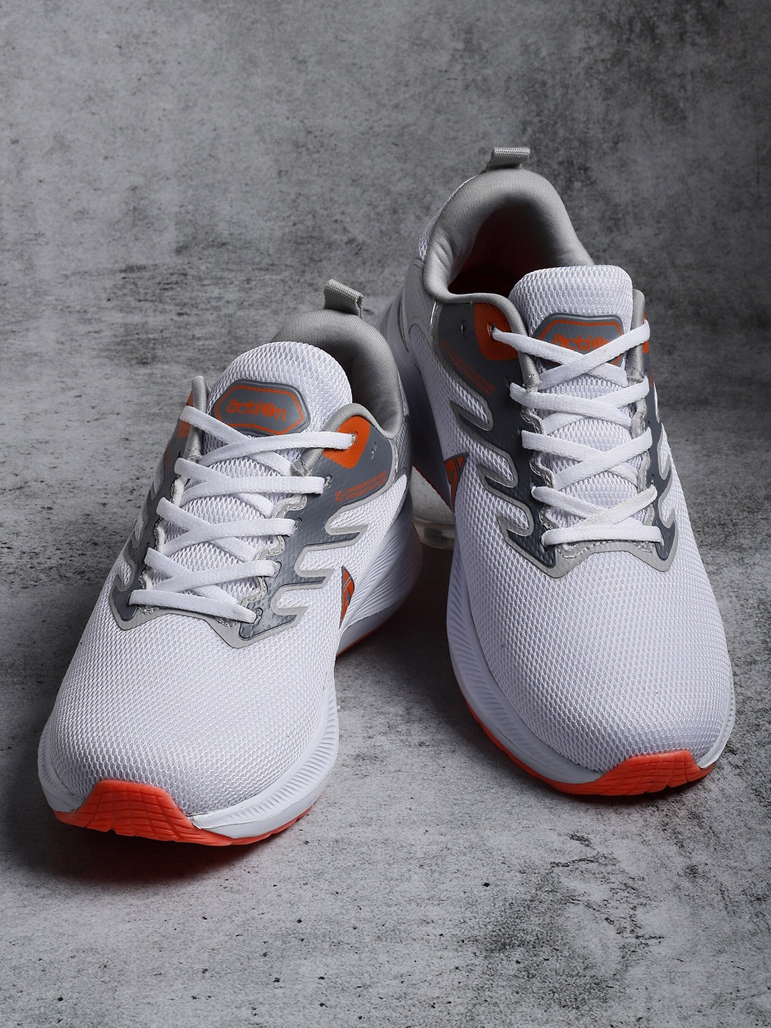 

Action Men White Mesh Running Non-Marking Lace-Up Shoes