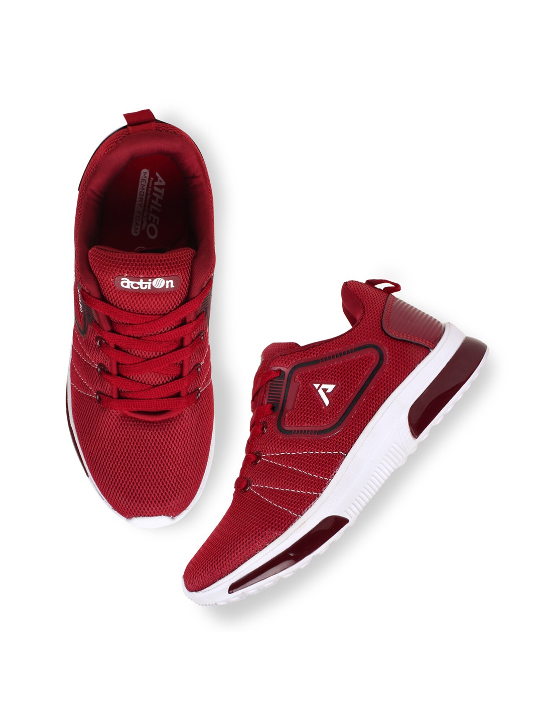 

Action Men Maroon Mesh Running Non-Marking Lace-Ups Shoes