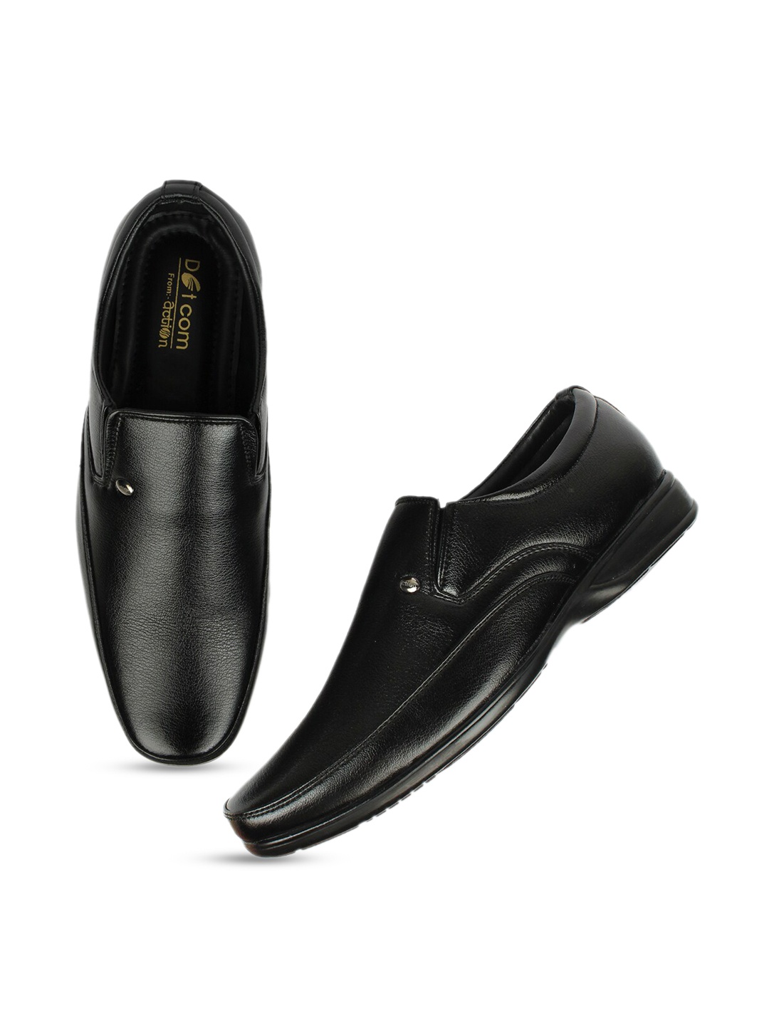 

Action Men Black Solid Formal Slip-On Shoes