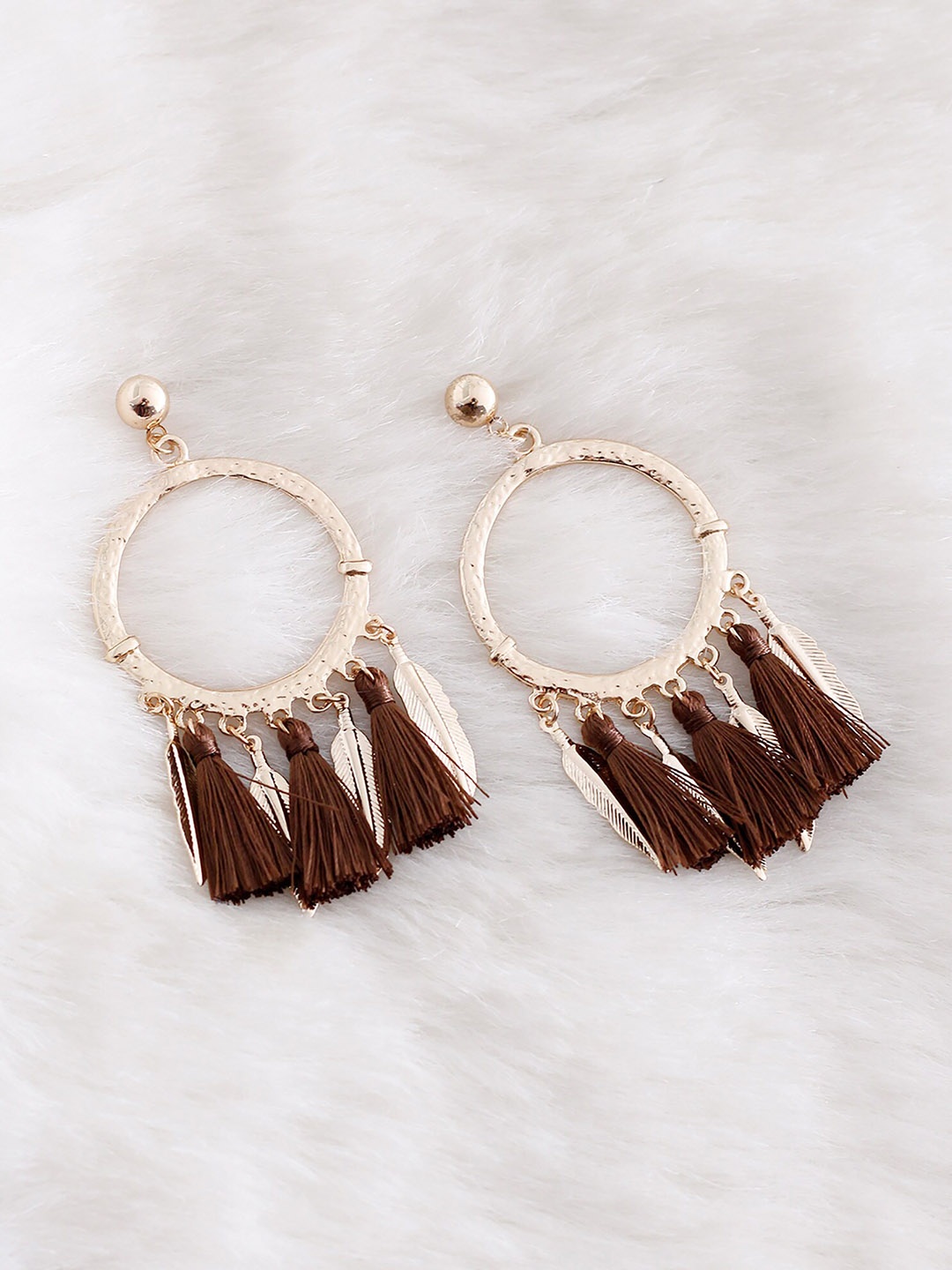 

Bellofox Contemporary Drop Earrings, Brown