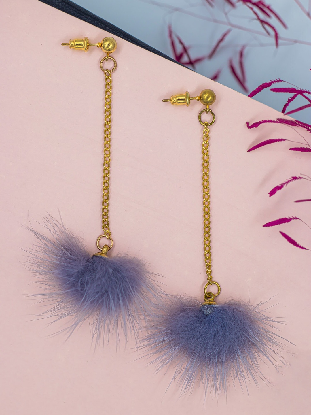 

Bellofox Gold-Plated Contemporary Drop Earrings