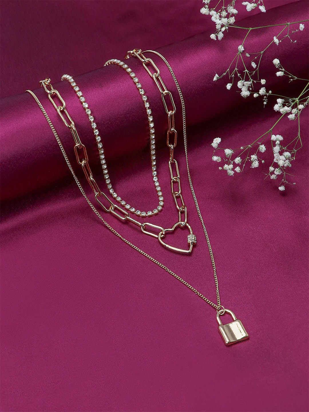 

Bellofox Women Gold-Toned Gold-Plated Layered Chain