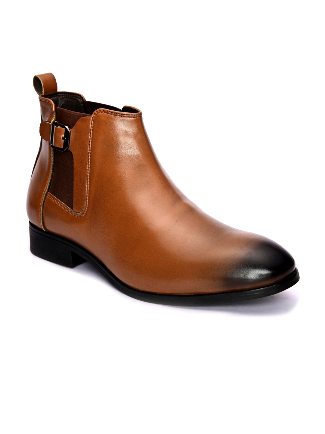 

San Frissco Men Tan Brown Solid Casual Chelsea Boots