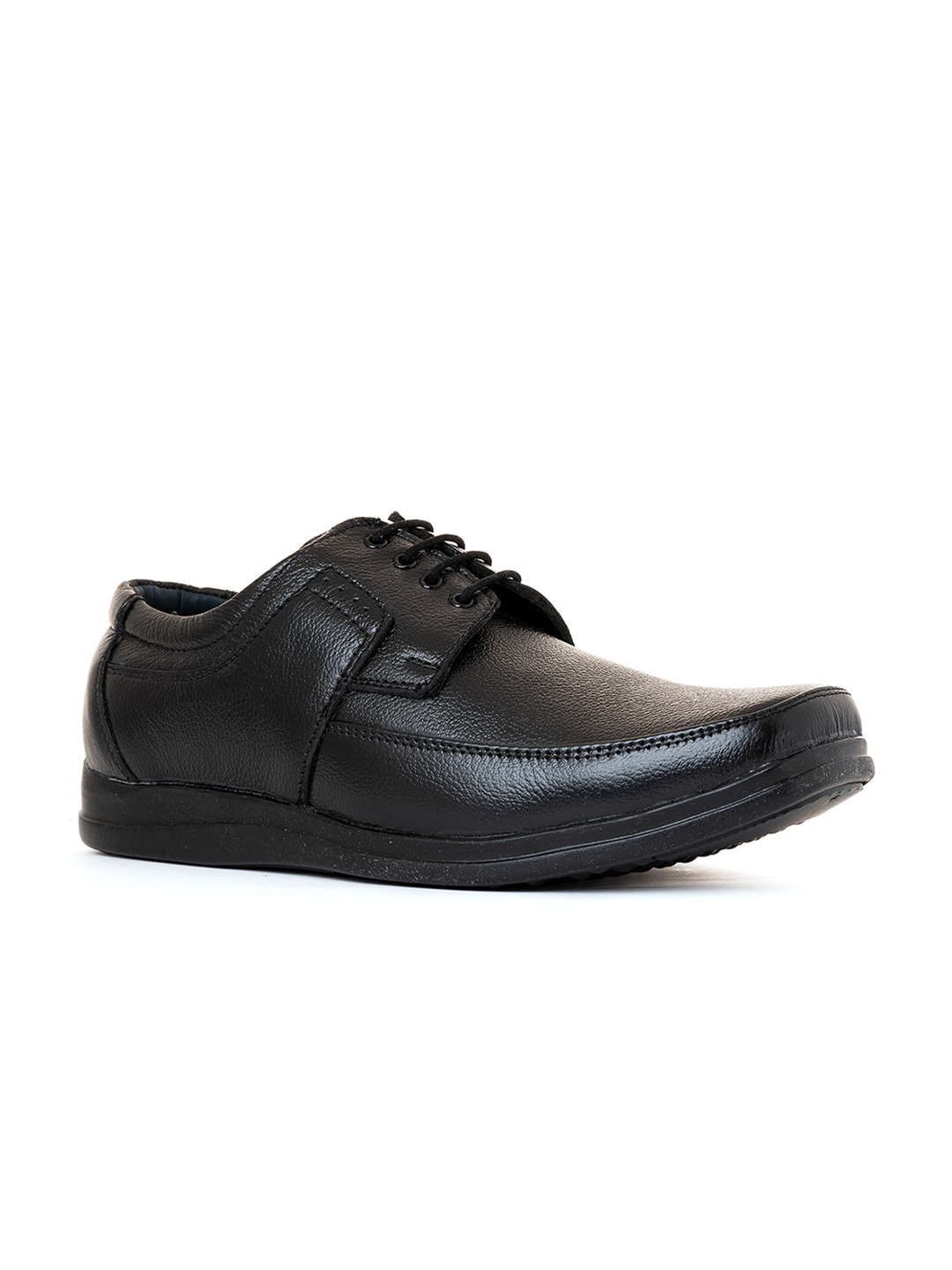

Khadims Men Black Solid Derby