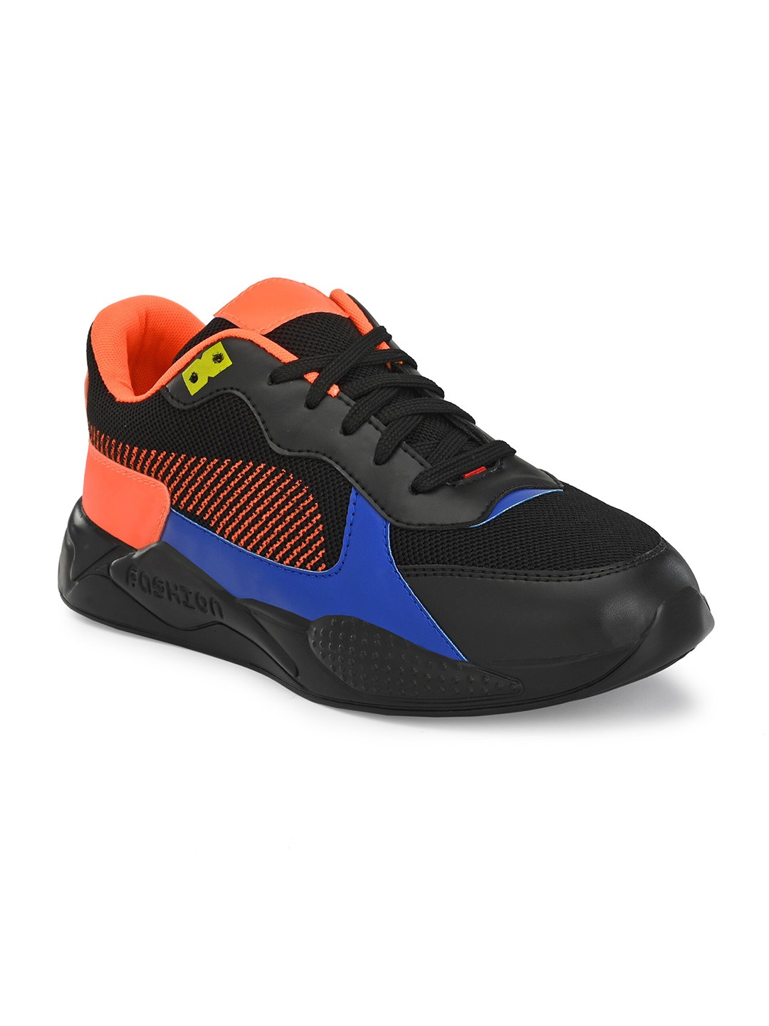 

Walkstyle By El Paso Men Black Lace-Up Mesh Running Sports Shoes