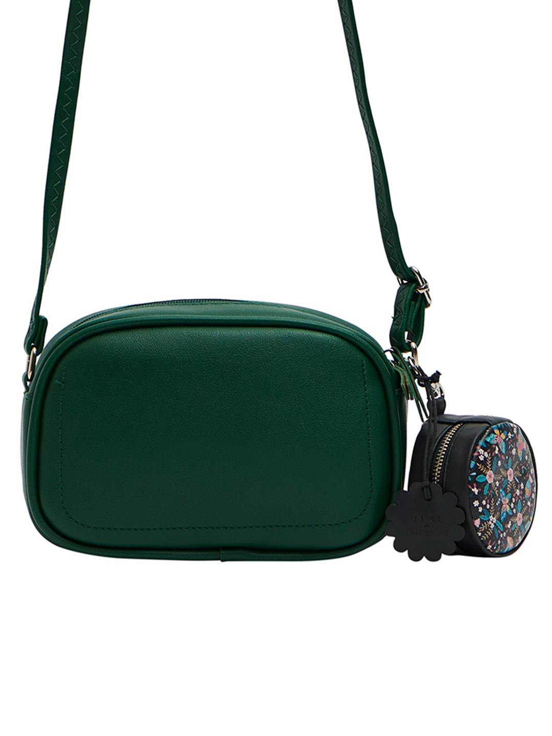 

TEAL BY CHUMBAK Green PU Swagger Sling Bag