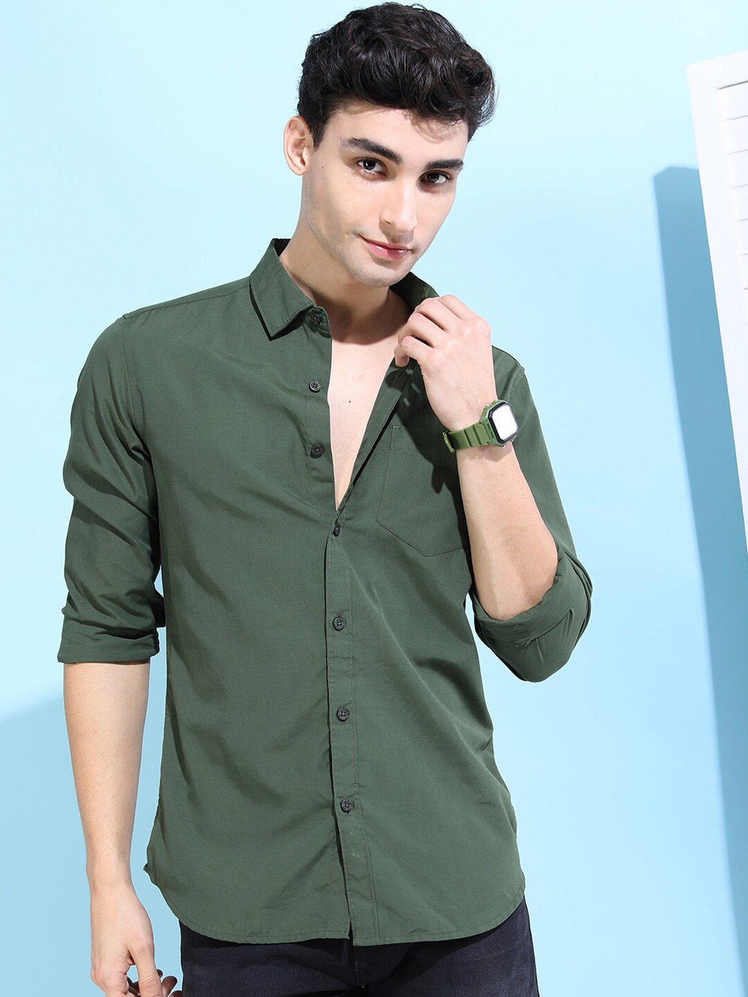 

KETCH Men Green Slim Fit Casual Shirt