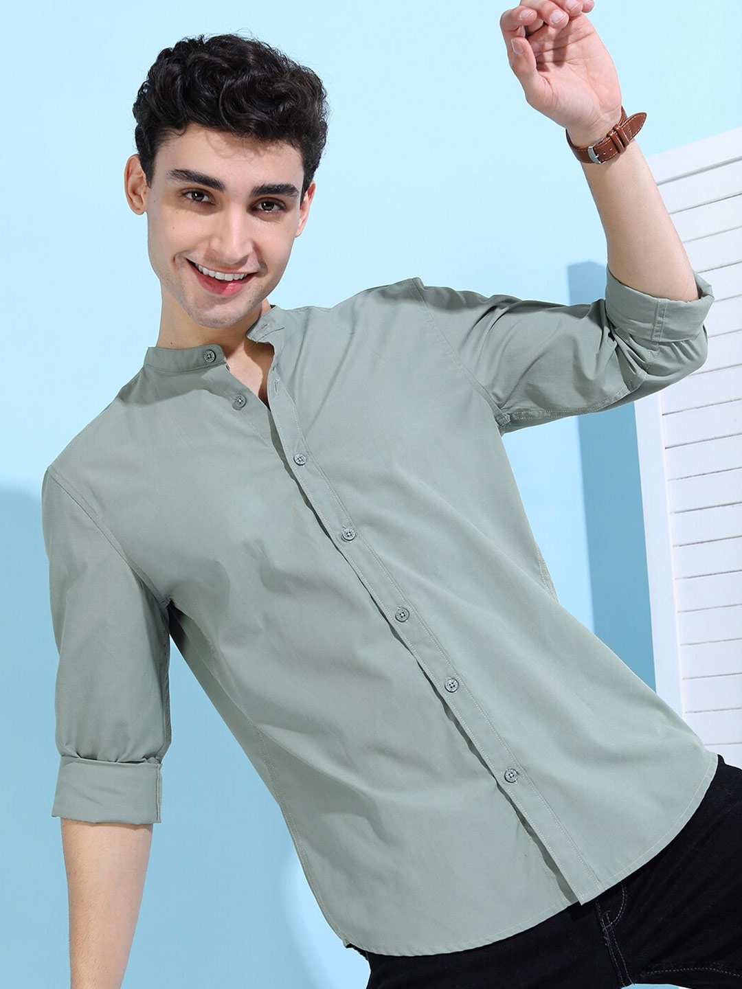 

KETCH Men Green Slim Fit Casual Shirt