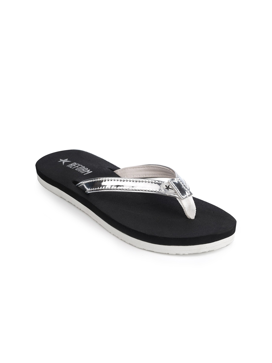 

REFOAM Women Black & White Room Slippers