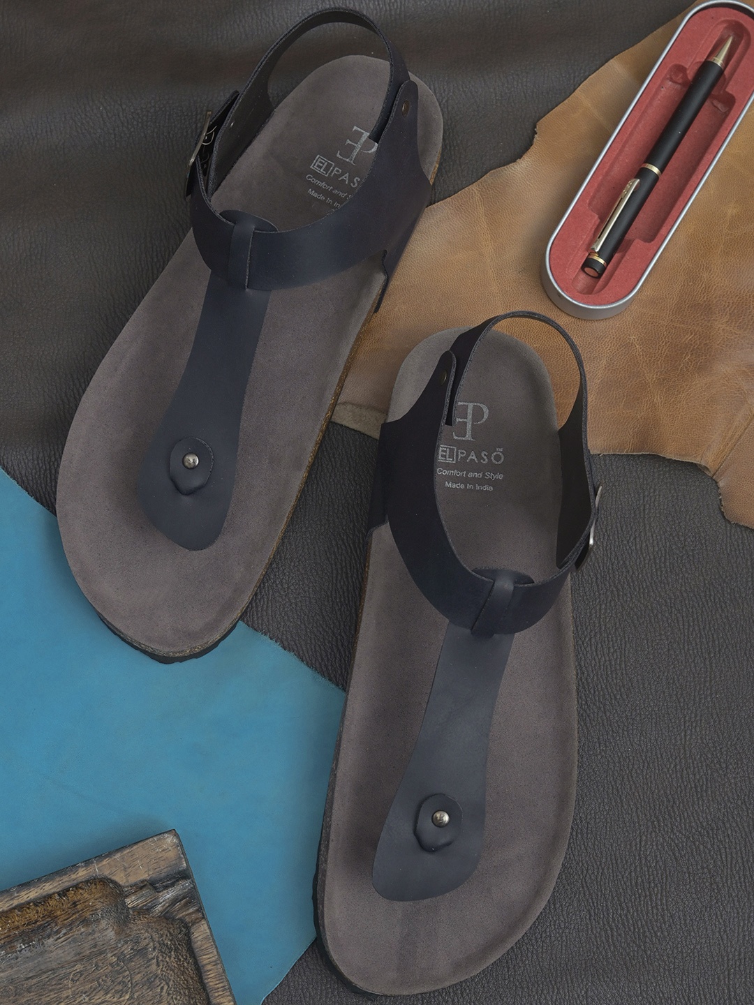 

El Paso Men Blue Comfort Sandals
