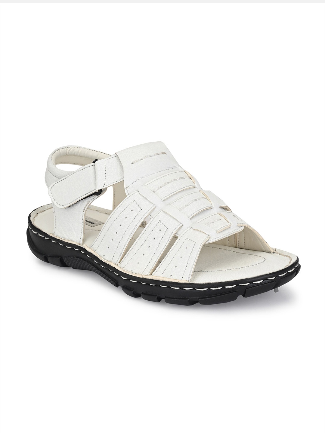 

BUCIK Men White Comfort Sandals