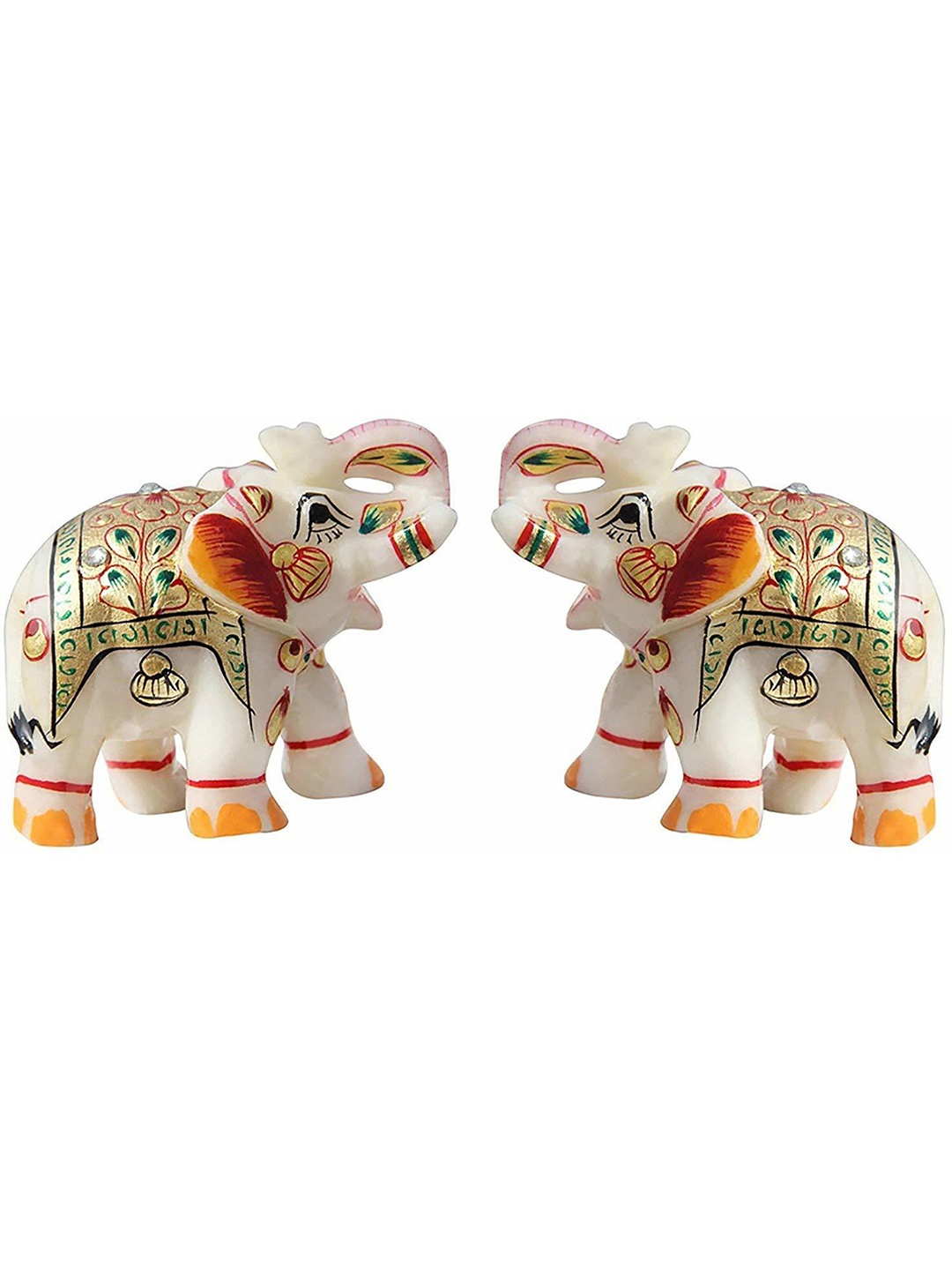 

Fashion Bizz White Marble Elephant Showpieces