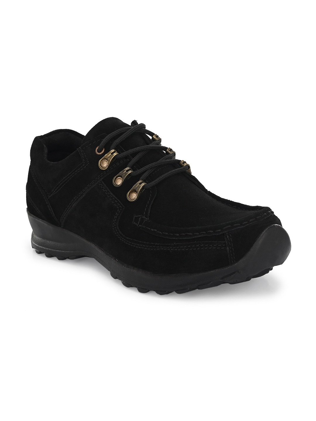 

BUCIK Men Suede Lace-Up Casual Shoes, Black