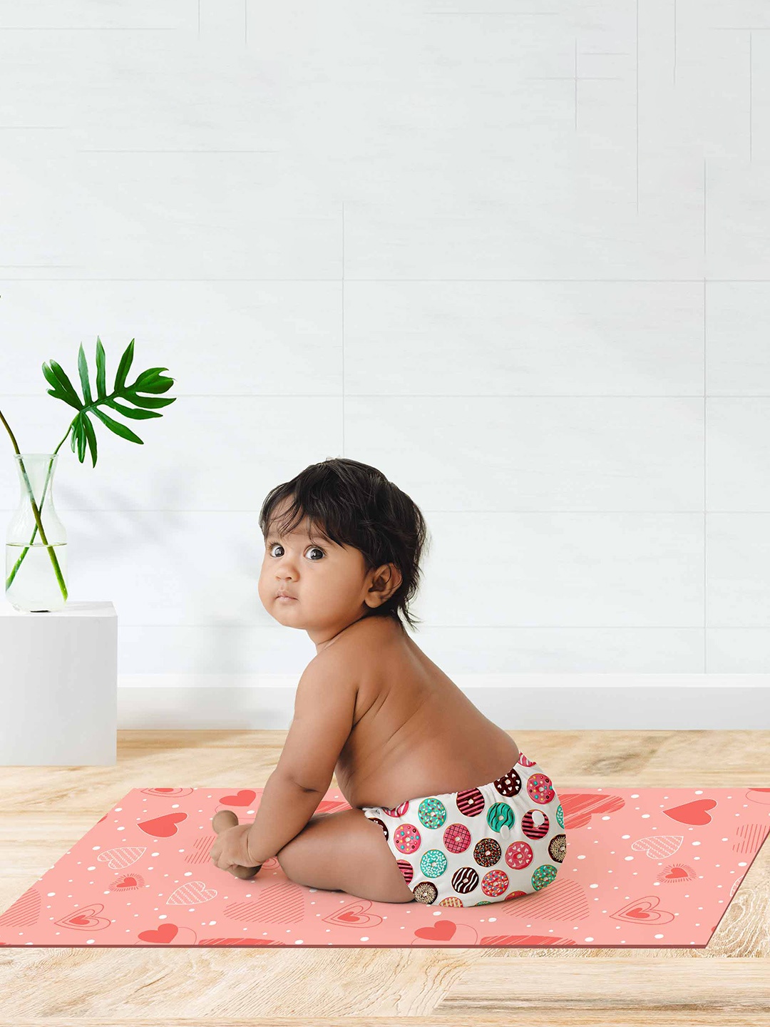 

SuperBottoms Kids Pink Printed Sustainable Mattress Protector
