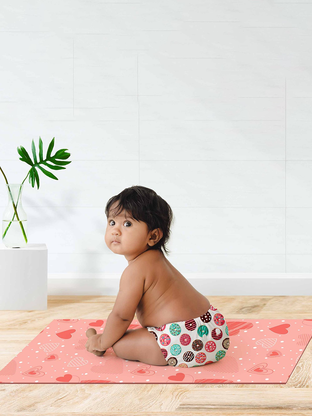 

SuperBottoms Kids Pink Printed Mattress Protector