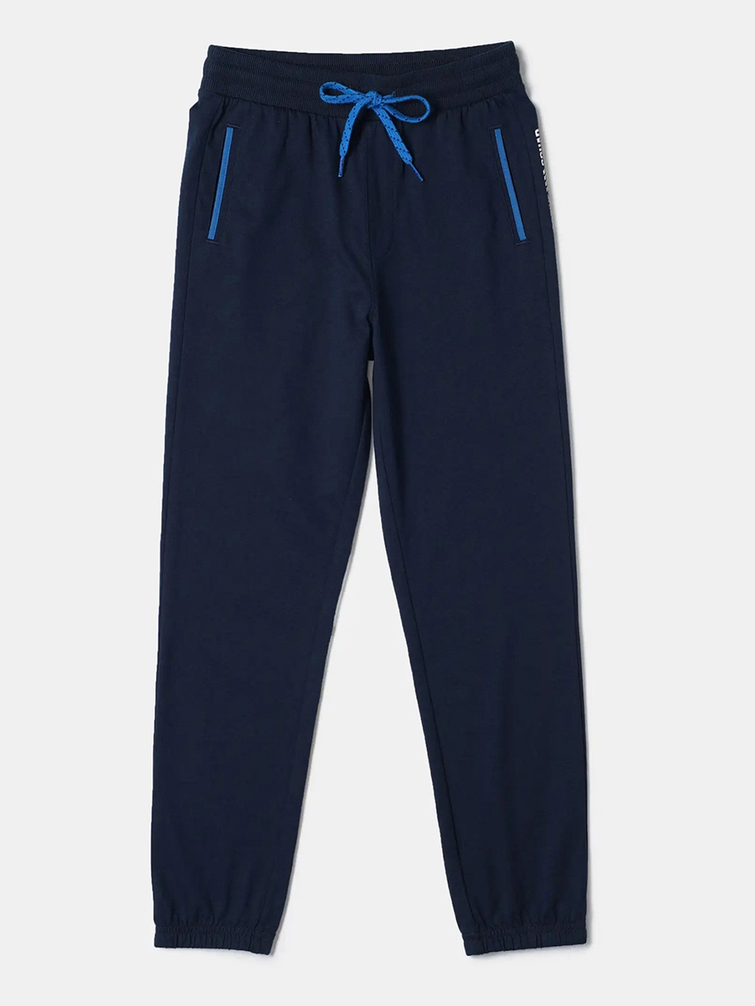 

Jockey Boy Super Combed Cotton Graphic Printed Joggers with Elasticated Hem-AB45, Navy blue