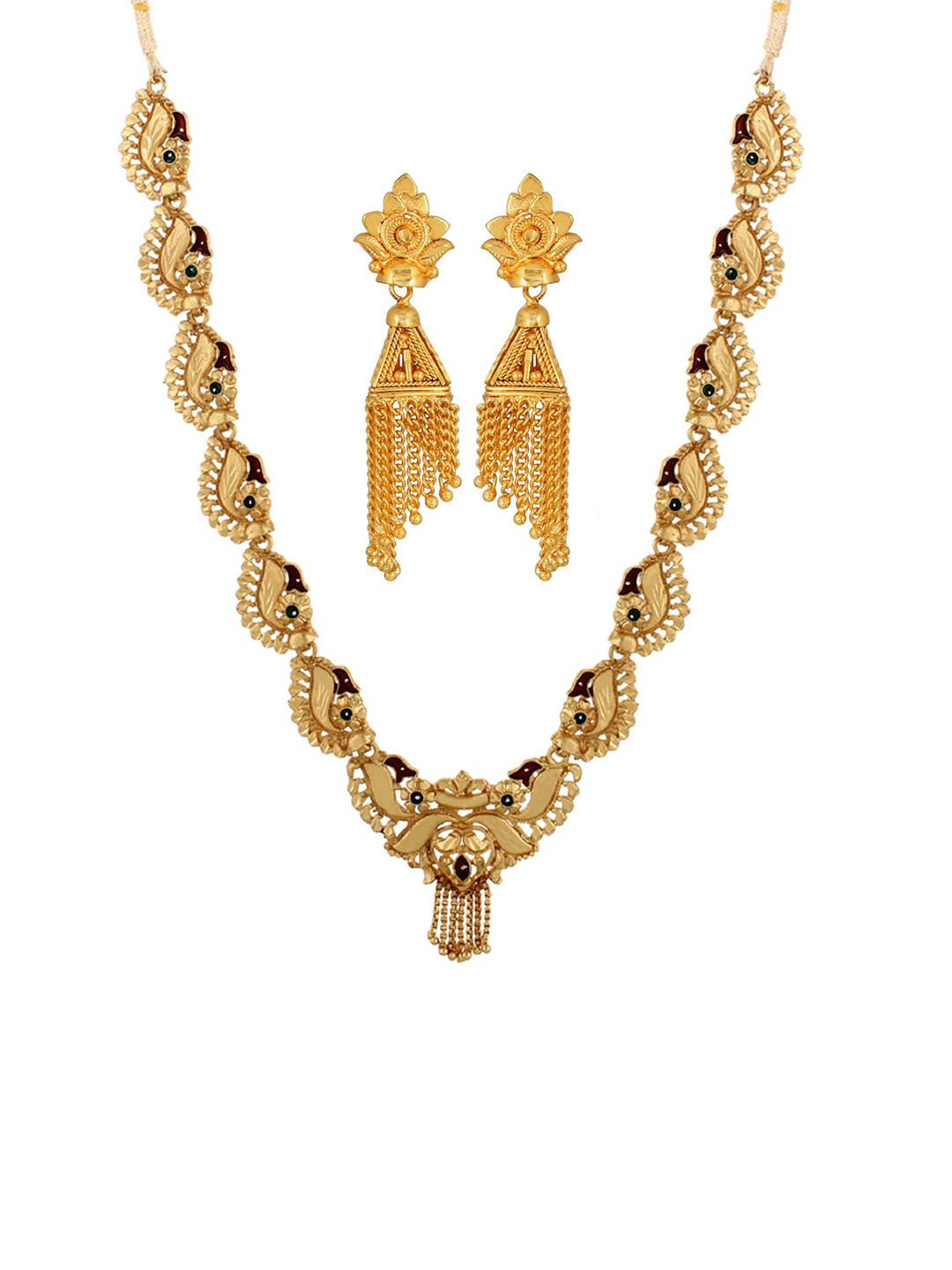 

Goldnera Gold-Toned & Green Brass Brass-Plated Chain