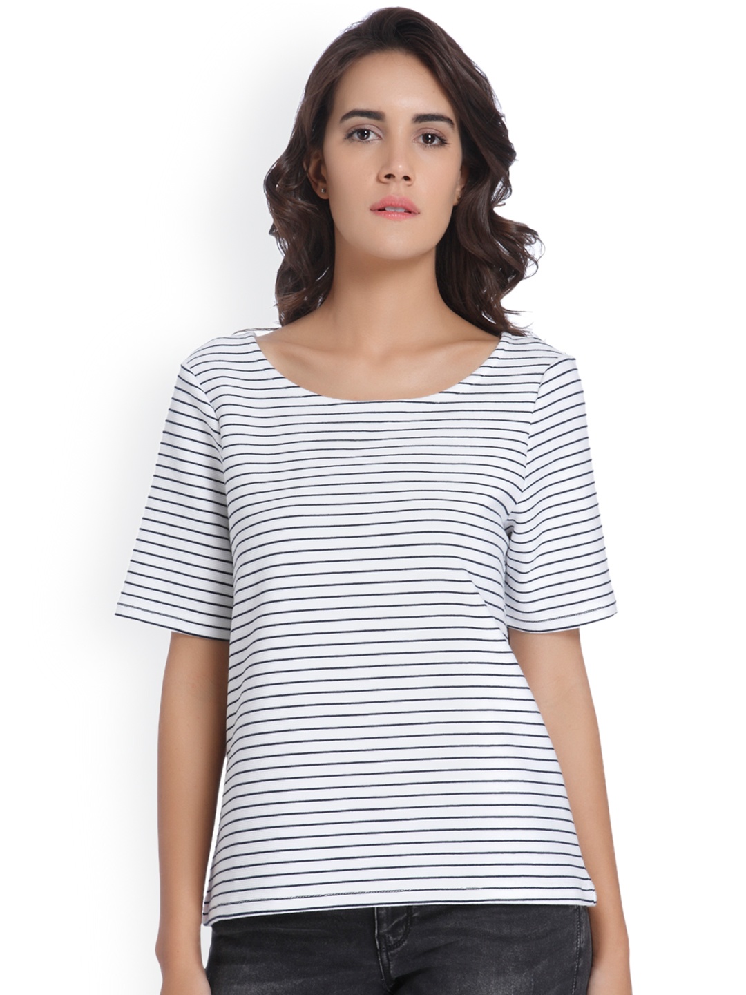 

Vero Moda Women White Striped Top