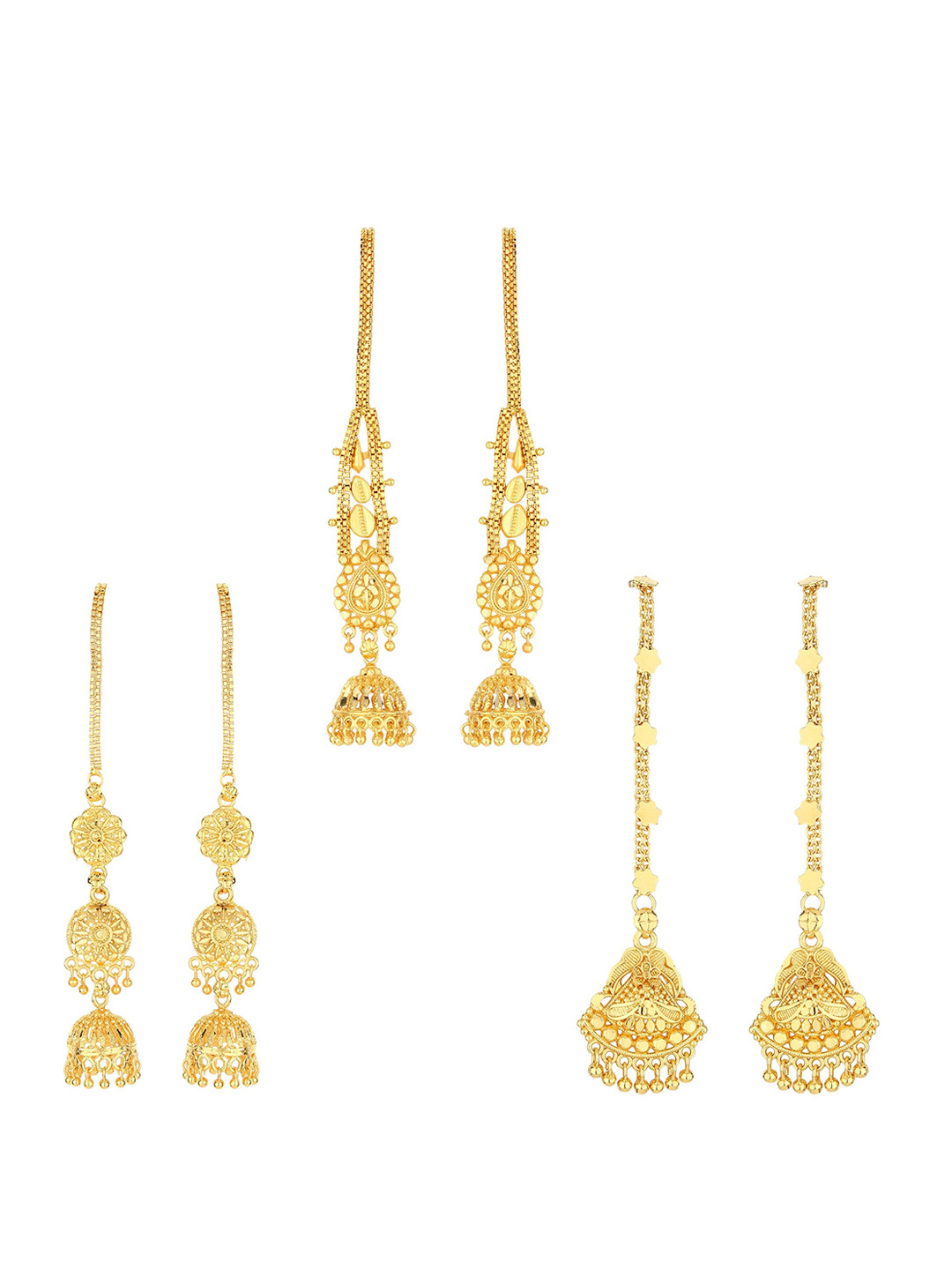 

Goldnera Gold-Toned Peacock Shaped Hoop Earrings