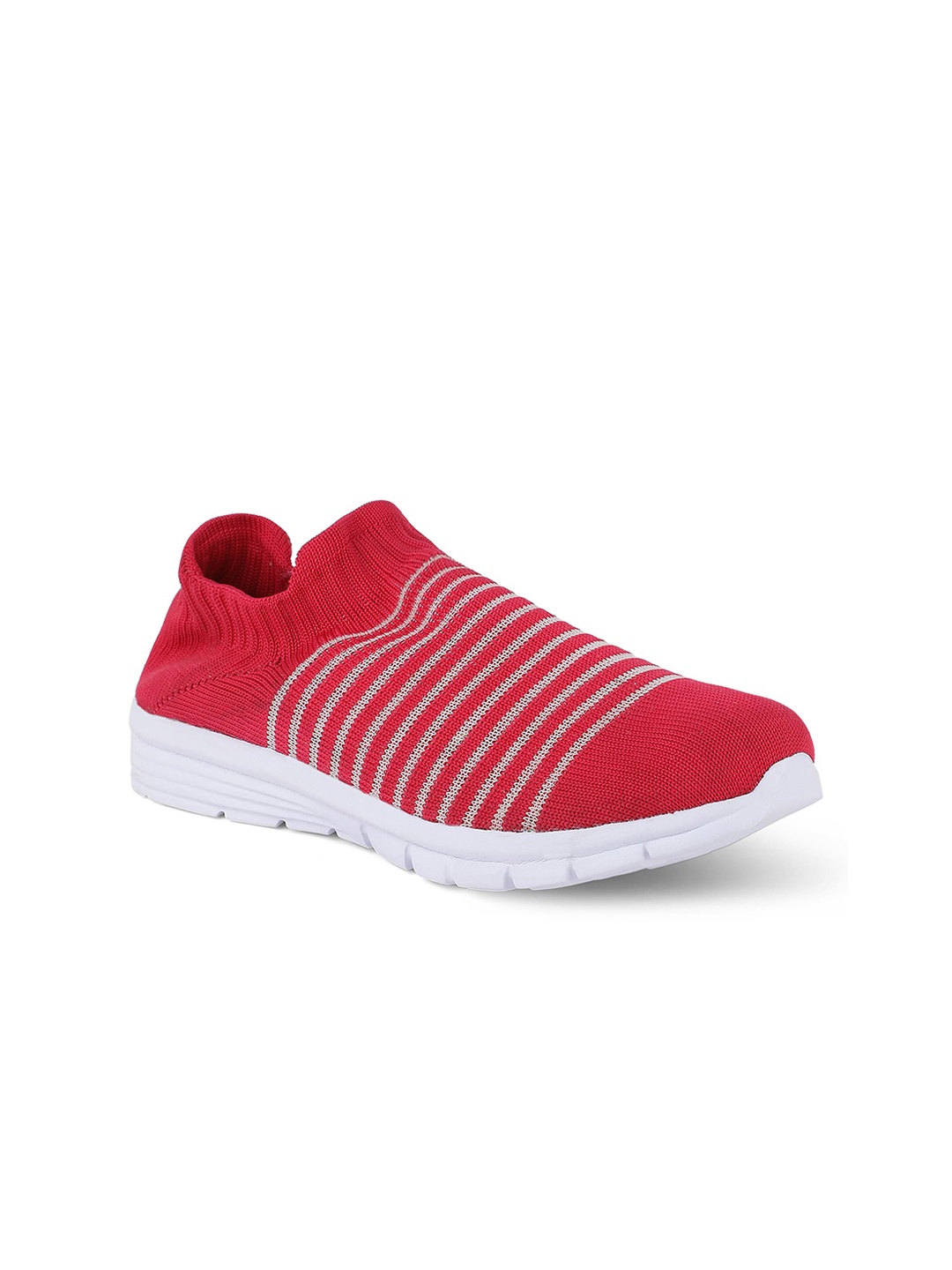 

Khadims Women Woven Design Slip-On Sneakers, Red