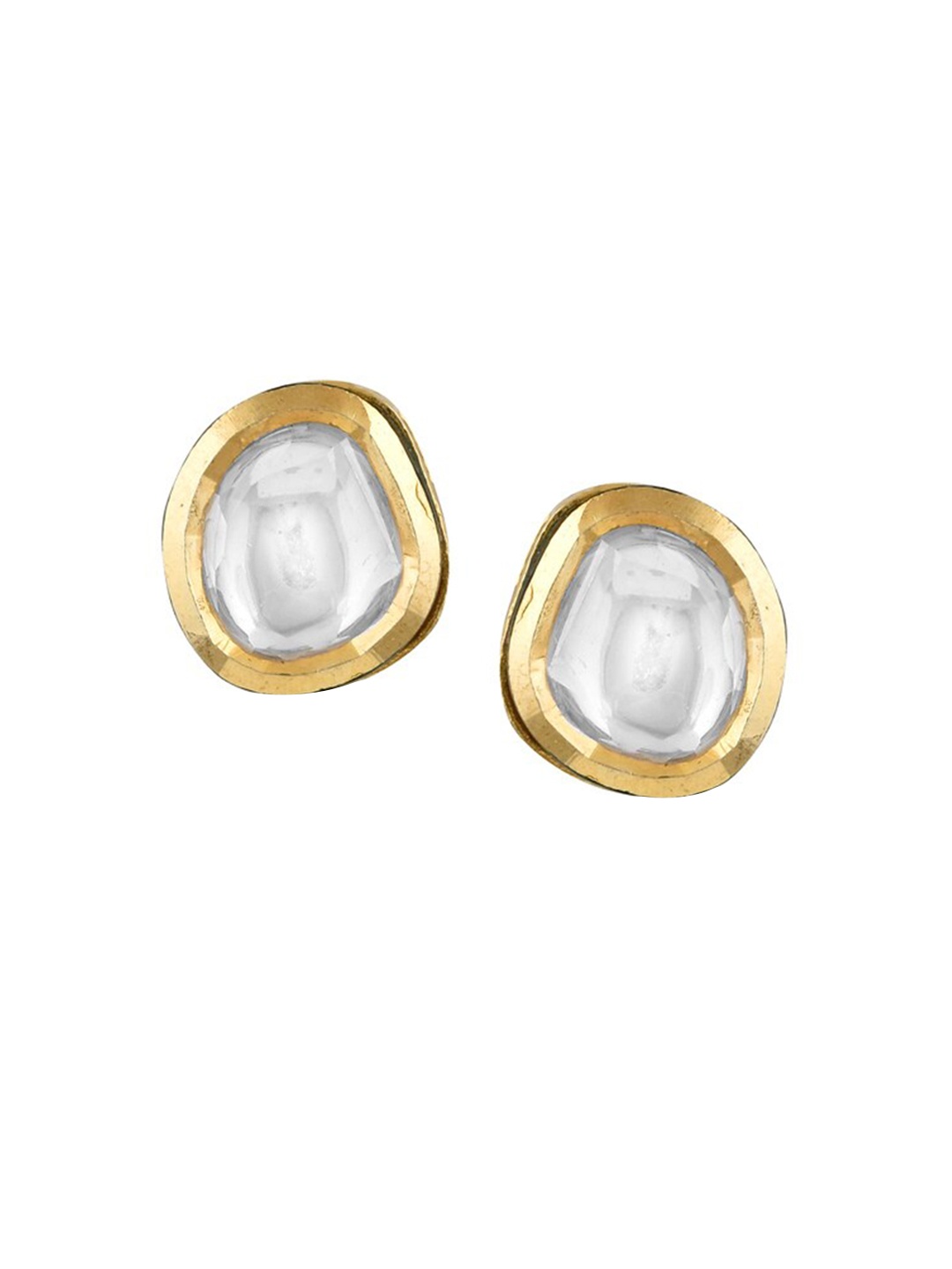 

ZILVER 925 Sterling Silver Gold-Plated Classic Studs Earrings