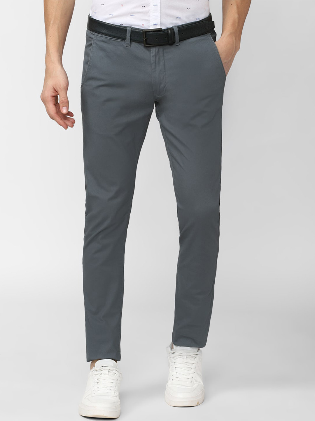 

Peter England Men Grey Skinny Fit Casuals Trousers