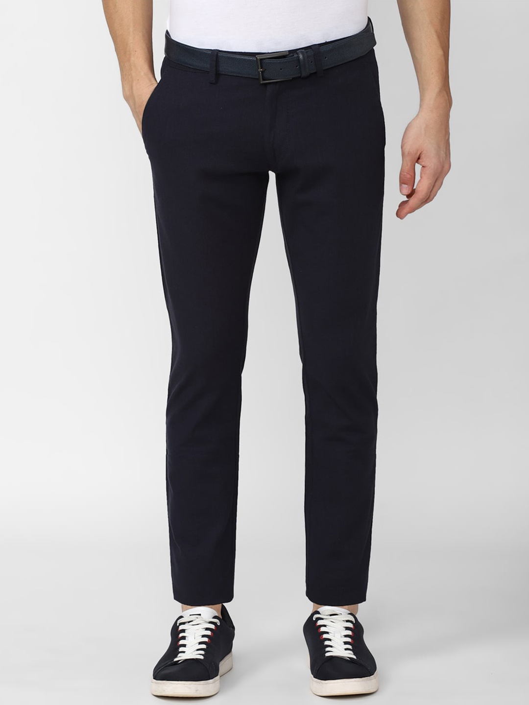 

Peter England Men Navy Blue Skinny Fit Casuals Trousers