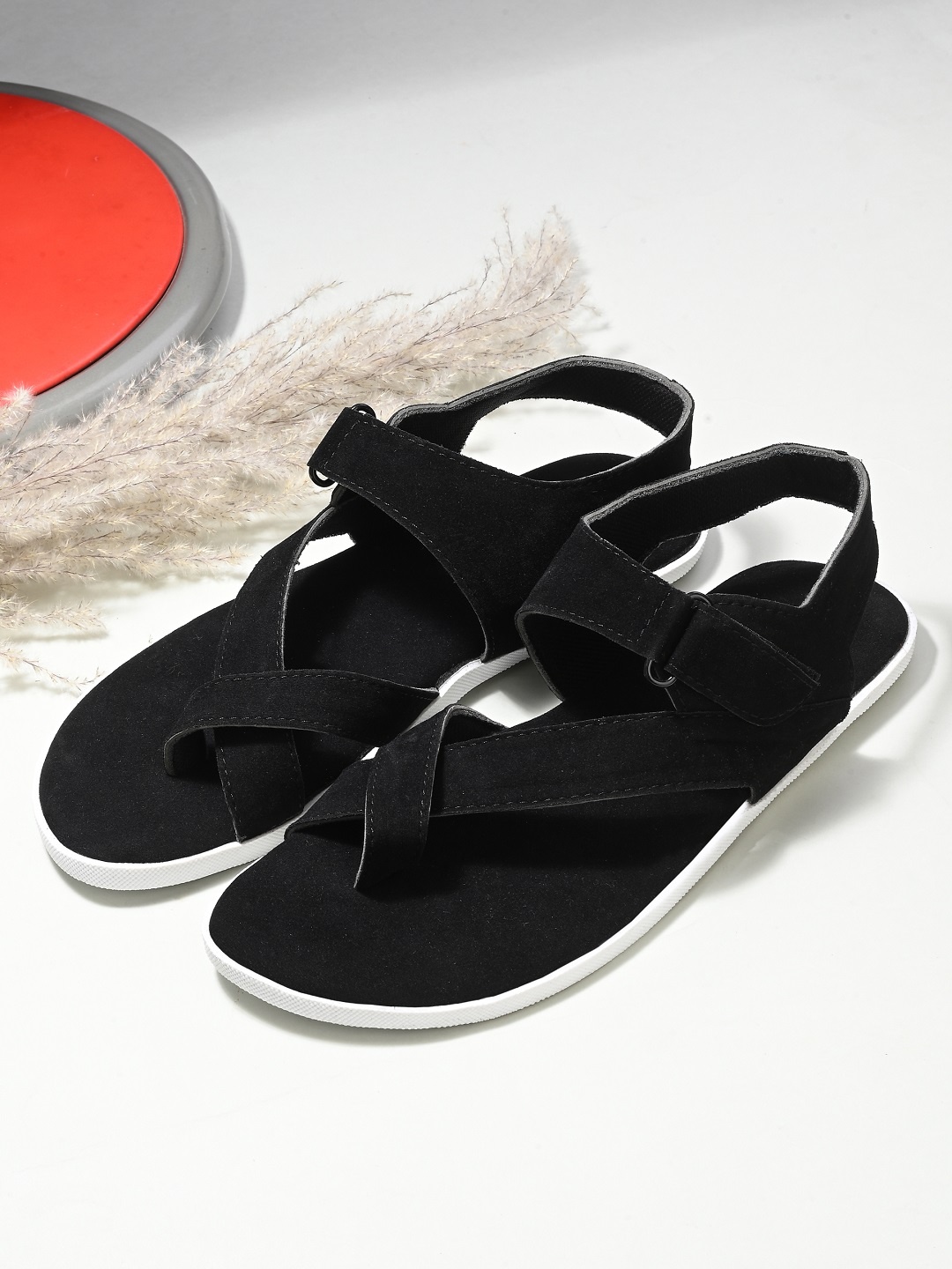 

Big Fox Men Black Suede Comfort Sandals