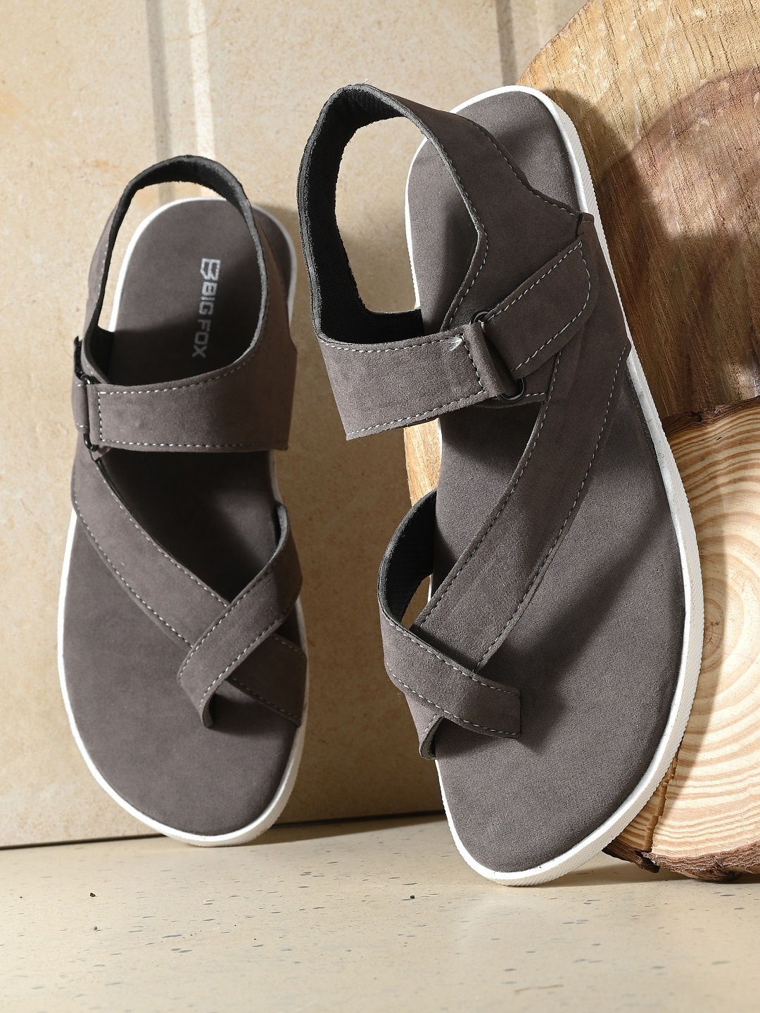 

Big Fox Men Grey Suede Comfort Sandals