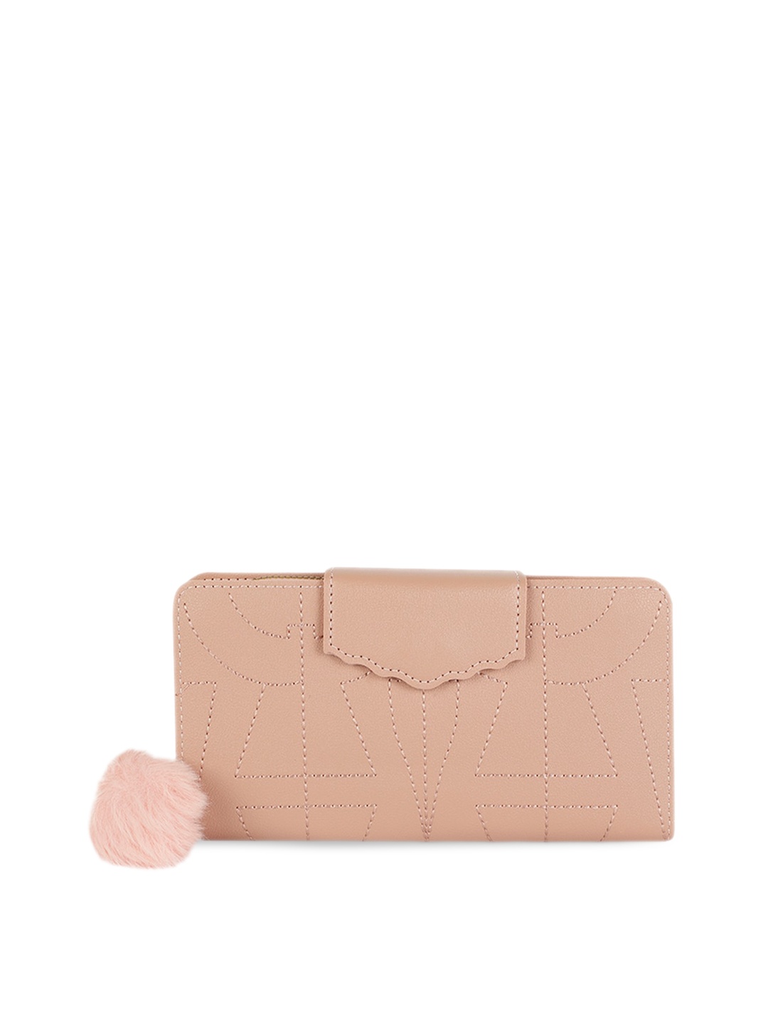 

ZEVORA Pink Tasselled Purse Clutch