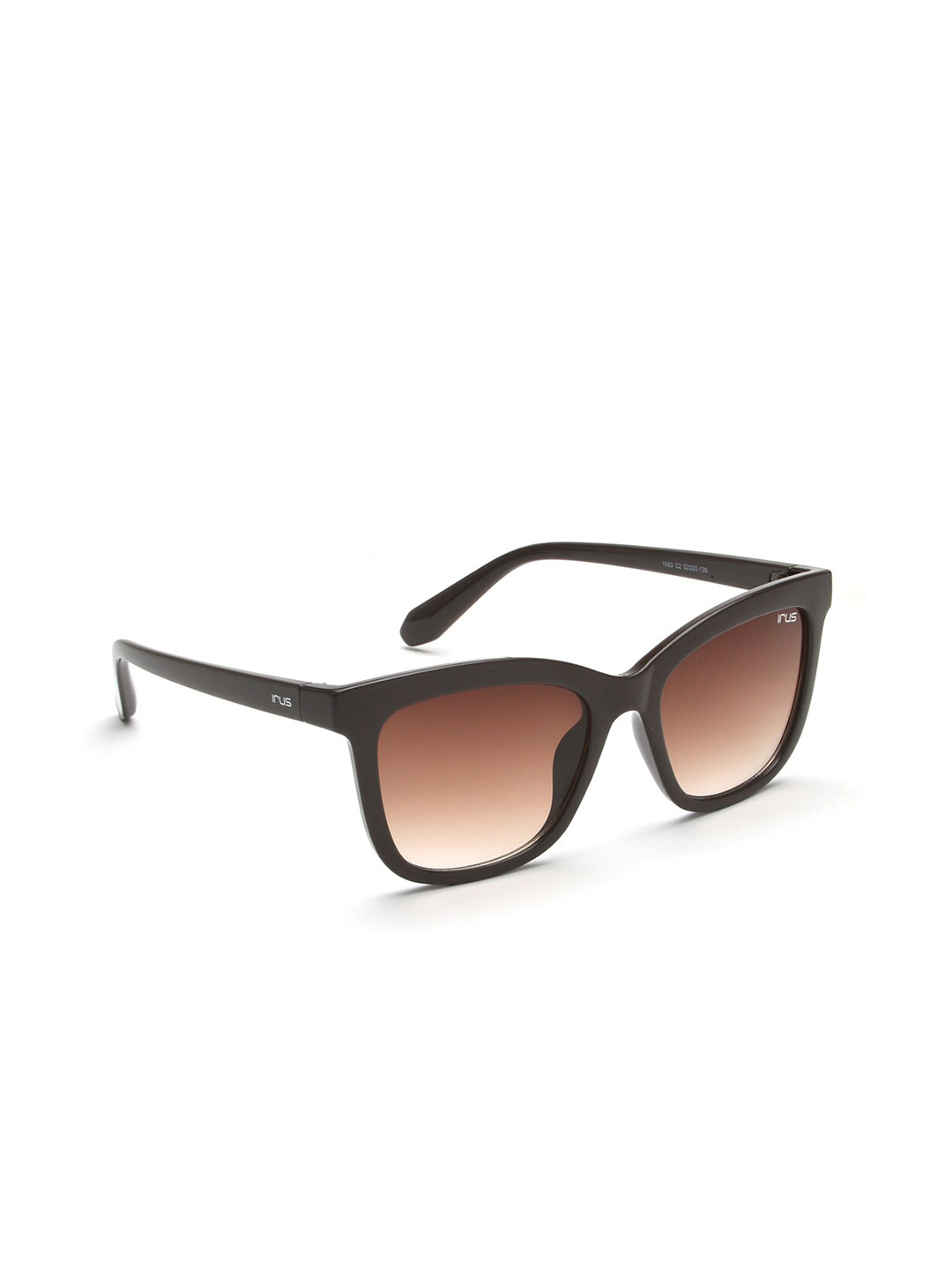 

IRUS by IDEE Unisex Brown Lens & Black Square Sunglasses IRS1093C2SG-Black