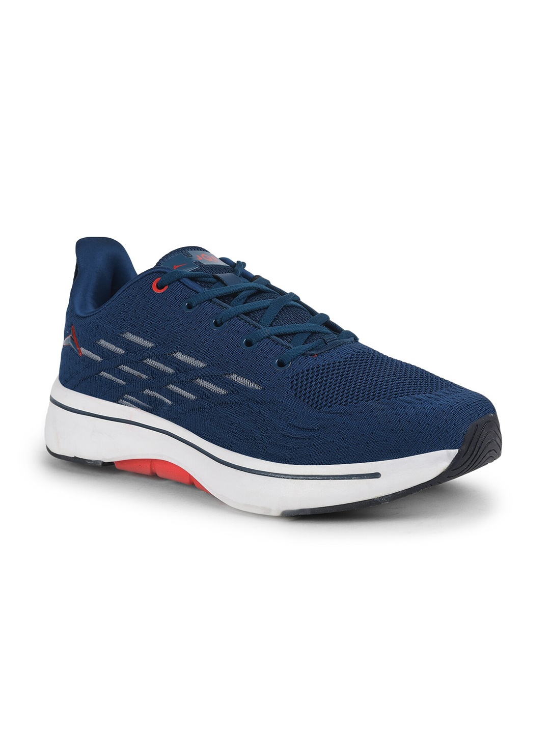 

JQR Men A-one Blue Lace Up Mid-Top Mesh Running Sports Shoes