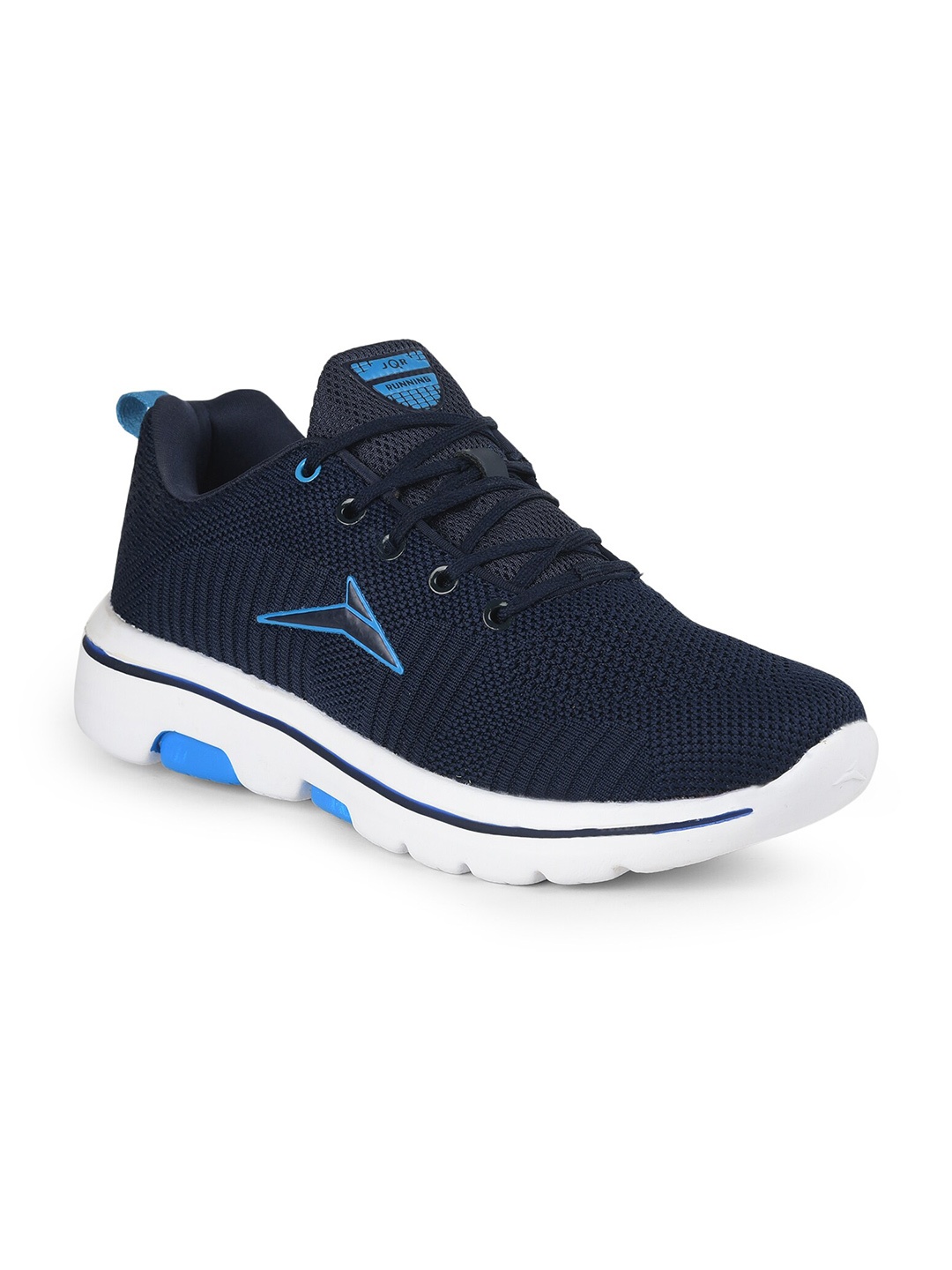 

JQR Men LINE Navy Blue Lace Up Mid-Top Mesh Running Sports Shoes