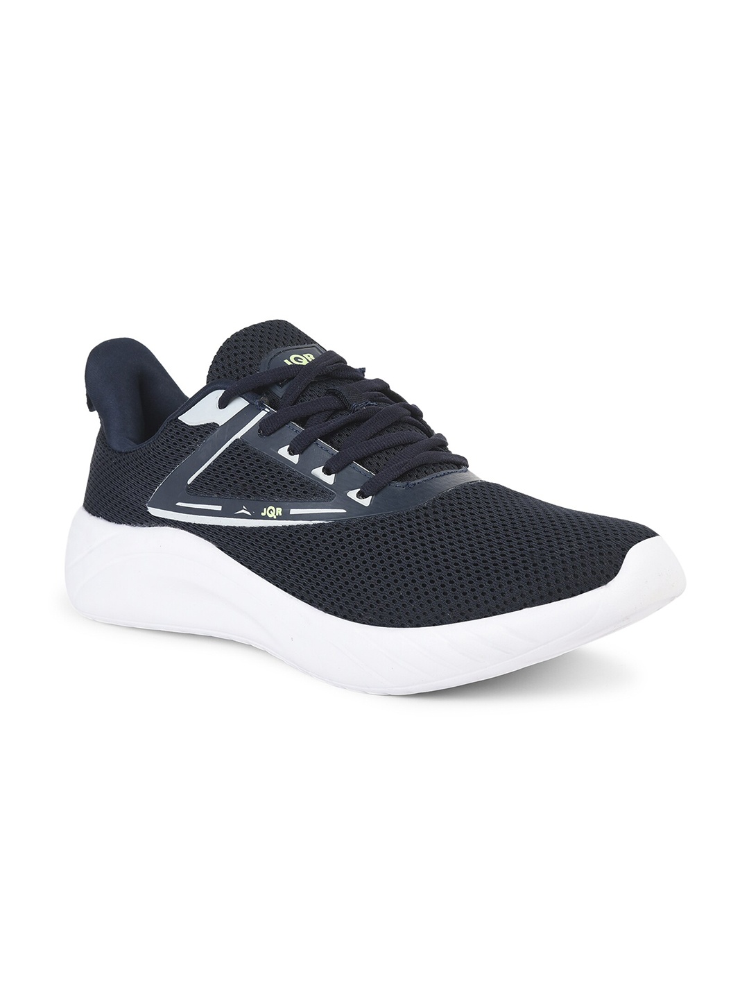 

JQR Men Navy Blue Lace Up Mid-Top Mesh Running Sports Shoes
