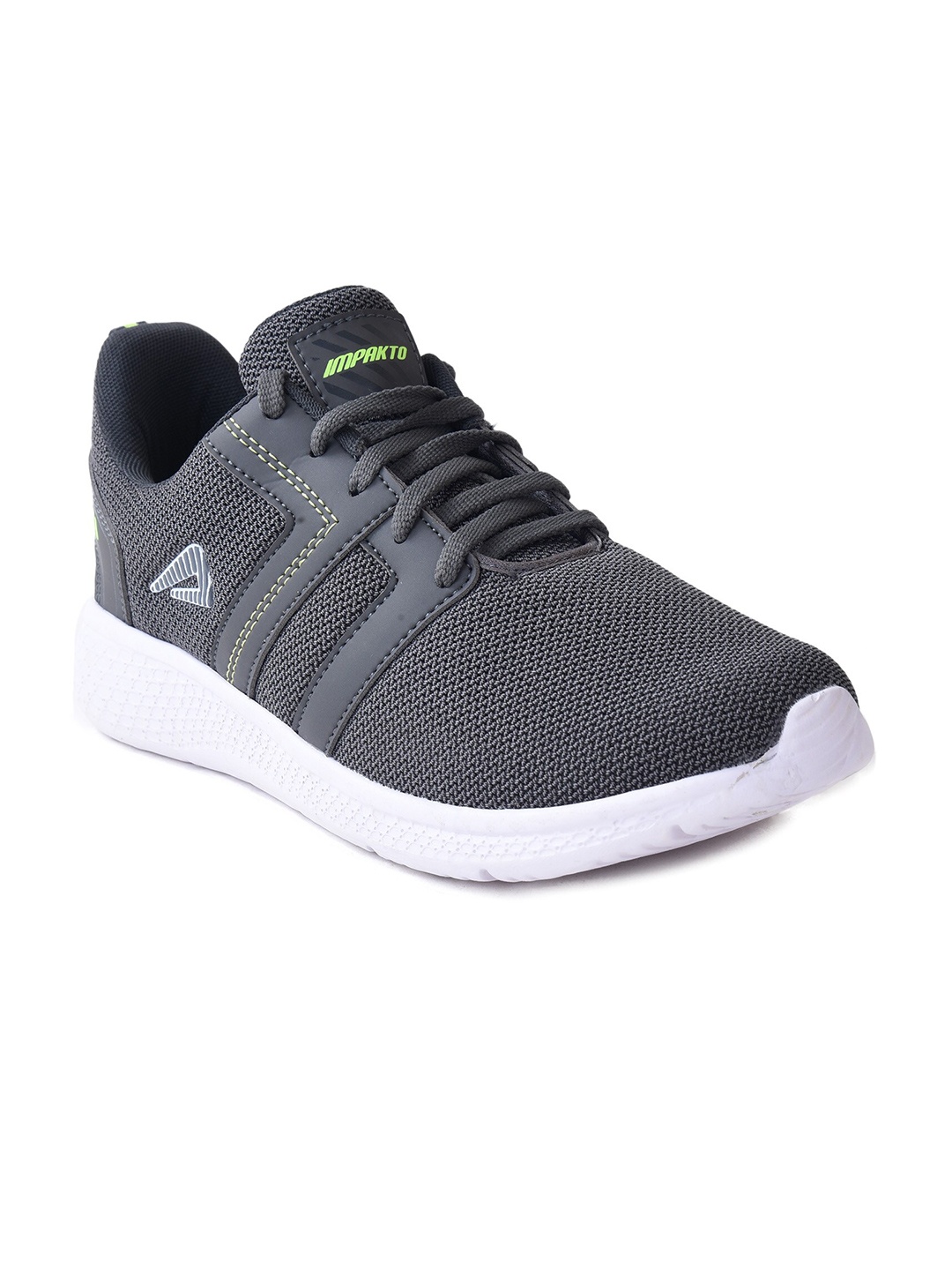 

IMPAKTO Men Grey Mesh Running Shoes