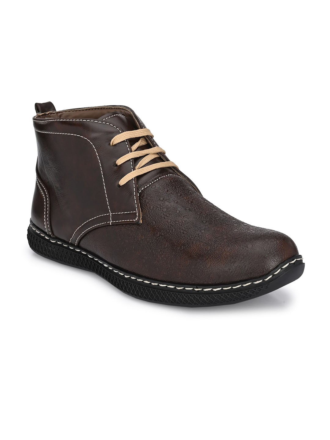 

John Karsun Men Brown Solid Regular Boots